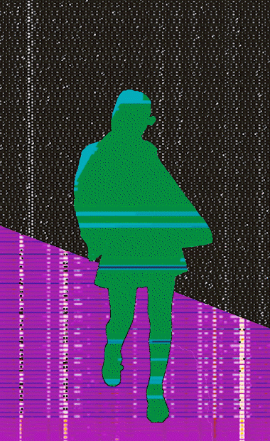 Sleeping on the catwalk. 