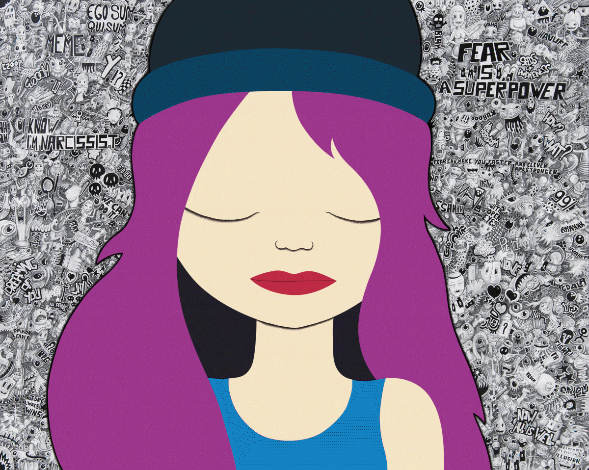 If you can survive your fear, nothing can beat you. You are unbeatable.

Resilient teenager transforms her fears into superpower, thus becoming the one who creates her own destiny without fear of the future that awaits her. 

Artwork present at the exhibition Fight Fear in Tolmezzo and connected to the physical artwork through augmented reality. 