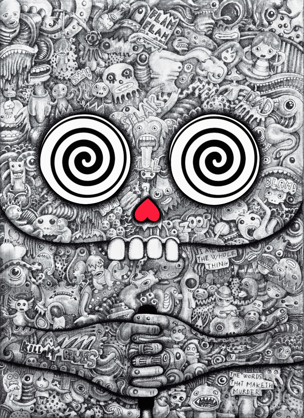 The Grim Reaper is the personification of Death itself, and the history of this imagery dates back centuries. 

Grim Reaper has many ways to reap you. Sometimes you can't even hear the rustle of his scythe in time, other times he stares into your eyes for hours. By gazing at this Animated Tokenized GIF, its endlessly spinning eyes will make you immortal. 