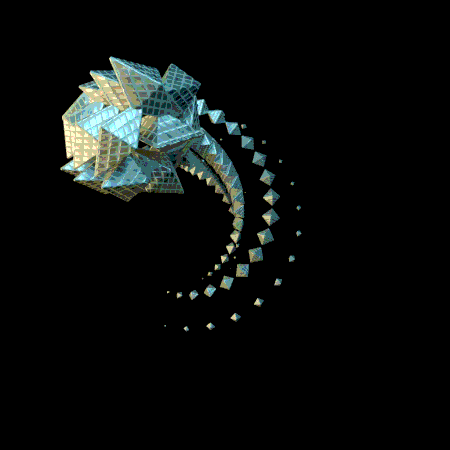 Pyramidal Polygons in a fluid motion 