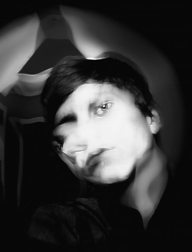 Digitally manipulated self-portrait based on a previously unpublished photograph circa 2006. 