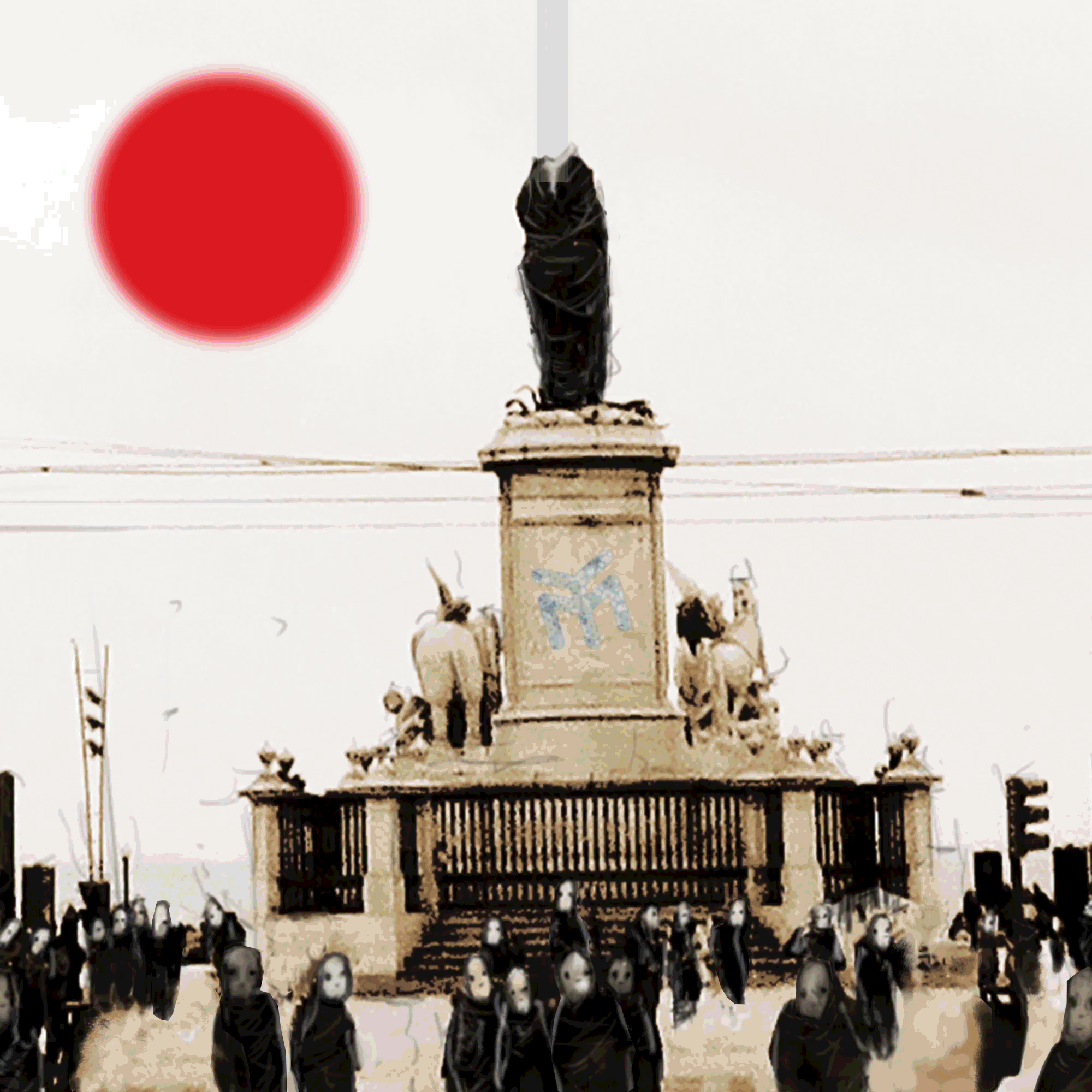 
"Statue of King Mlibty I" is the second animated detail of the piece named "Rua Augusta Arch". Scene is placed in Lisbon. 
"Mlibty Shadows" is a series that started with small sculptures back in 2013, but during the time evolved into something bigger. Check out my website for more!
