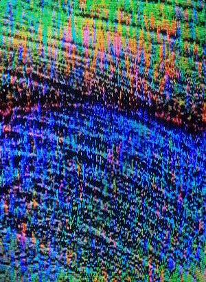 Surfing this neverending TimeWave.

An original video-painting by Sarah Zucker. Created in 2019 using vintage video equipment and VHS.