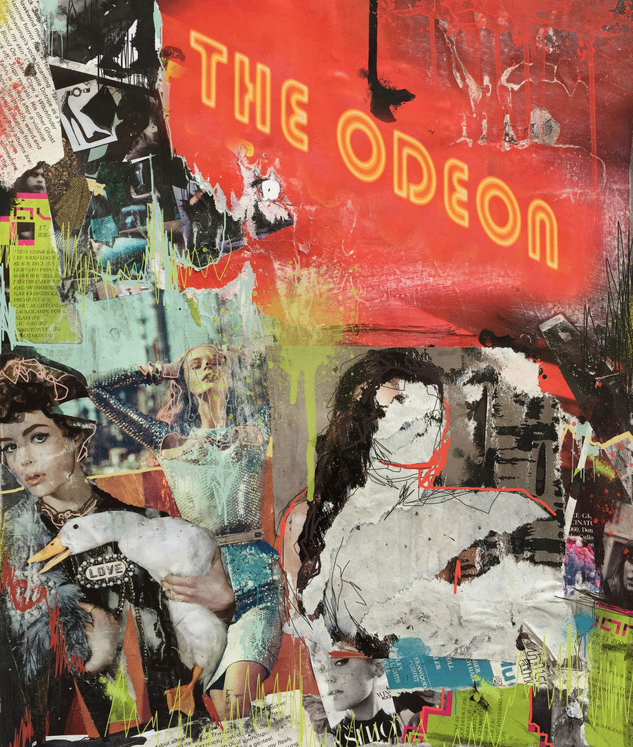 There is something strange about The Odeon, the old cinema down in the Valley of the Stars. Flashing neon lights make this place glitch every time she walks by. She shivers as graffiti glows hard on the wall outside. A masked woman passes her, nodding shapeless head, a smile stretching the fabric. She feels another glitch come on; the energy is strange here. A Hitchcock wannabe poses outside with grey goose and a perfect pout. But the film directors are long gone and only faded neon lights up her face. Red glitch, yellow glitch, it is a monument to abandoned urban hope.