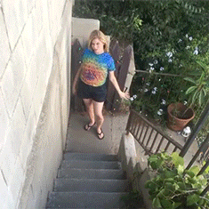 Taking a little stroll through the fabric of space-time. Single Edition GIF token from time-dance video by Sarah Zucker.