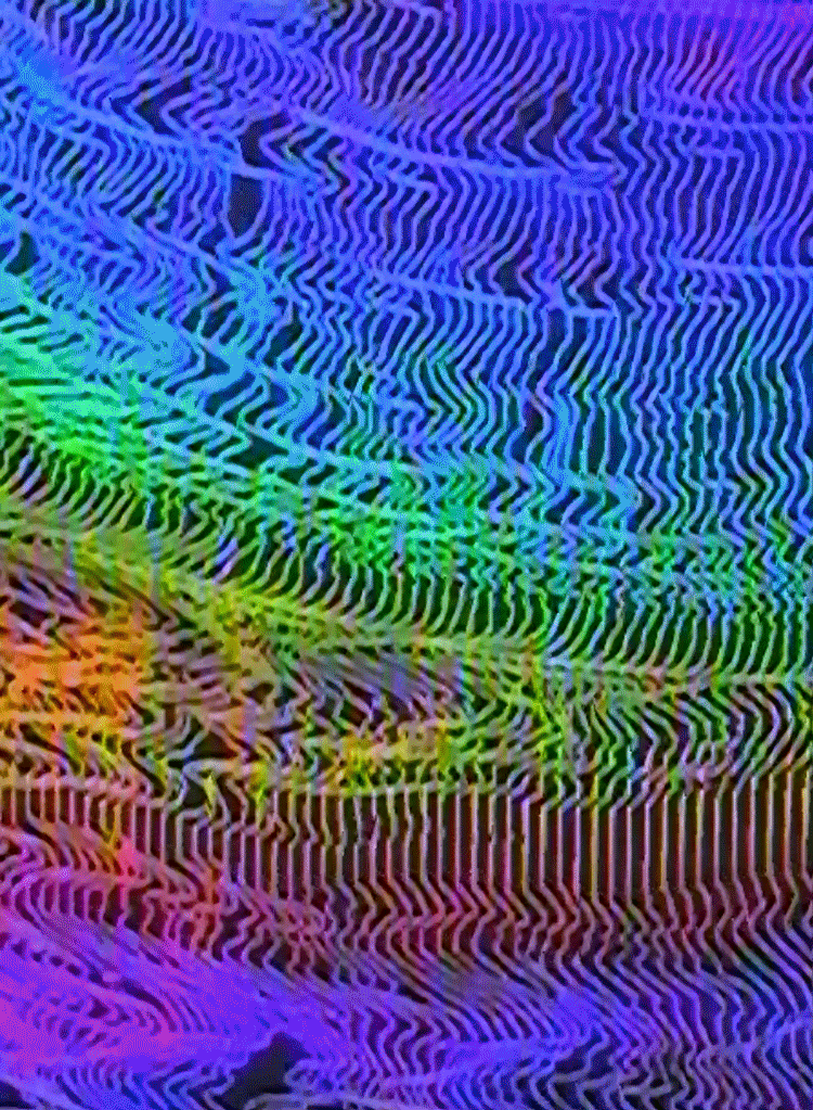 A Neverending Time Ripple captured on tape. Single Edition Hi Res GIF token of original VHS animation by Sarah Zucker. 