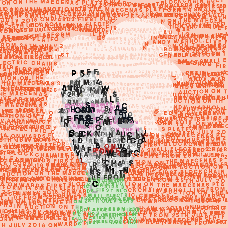 Dedicated to the father of Pop Art, Andy Warhol. The artwork is a collaboration between Hackatao (original painting and parameter tuning) and HEX0x6C (coding in Processing). Read this article to know the story behind the piece: https://bit.ly/2OcF0U2
