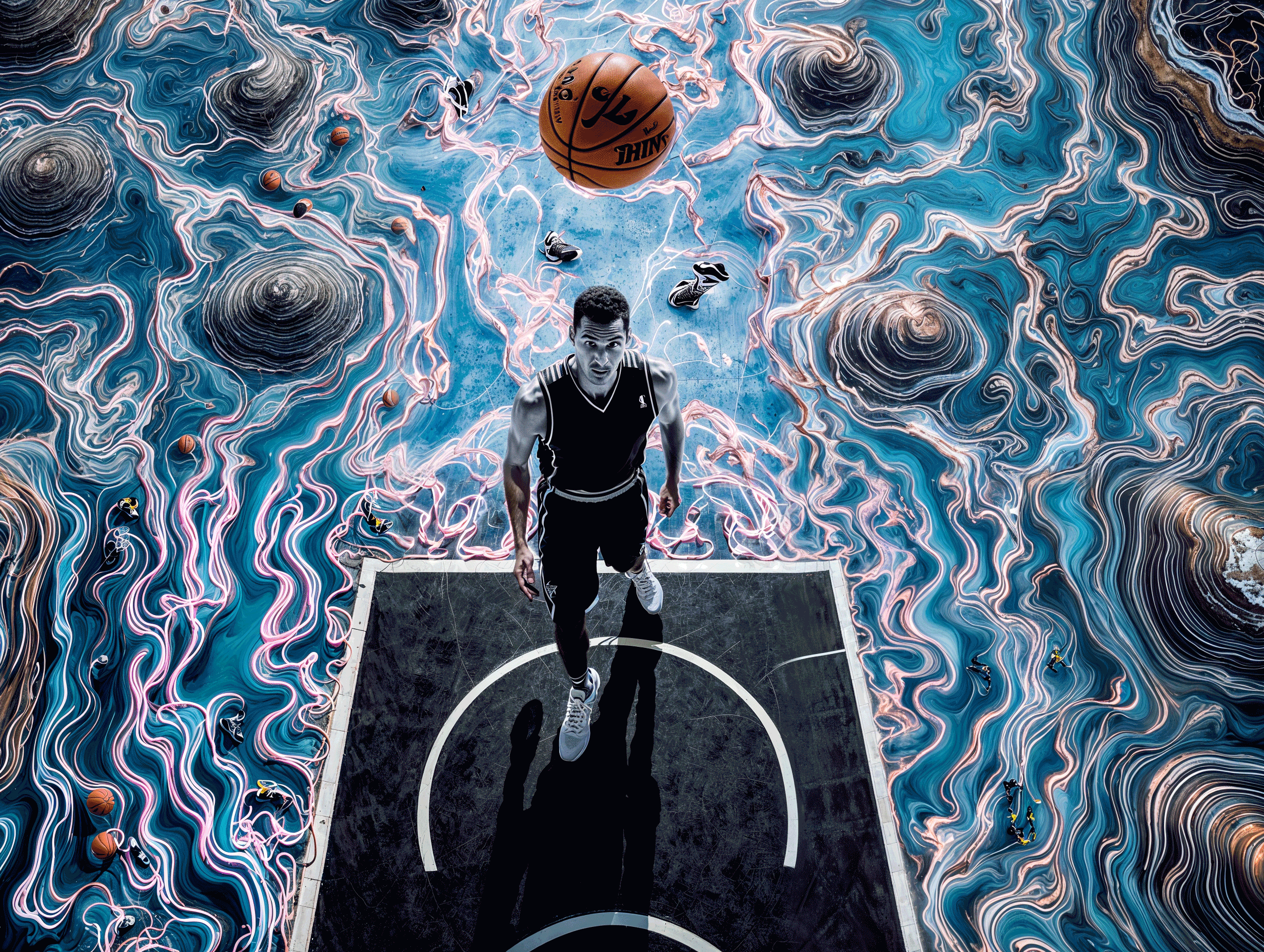 BALLING & TRIPPING //

BALL, 
TRIP, 
SCORE, 
REPEAT

//-------------

What do you become when your world collapses? 

TRANSDIMENSIONAL TRIPPERS is 500 answers: characters caught between states, solid forms becoming liquid consciousness, reality bending around those brave enough to transform. 

Every piece is a mirror. 

Step through the portal.