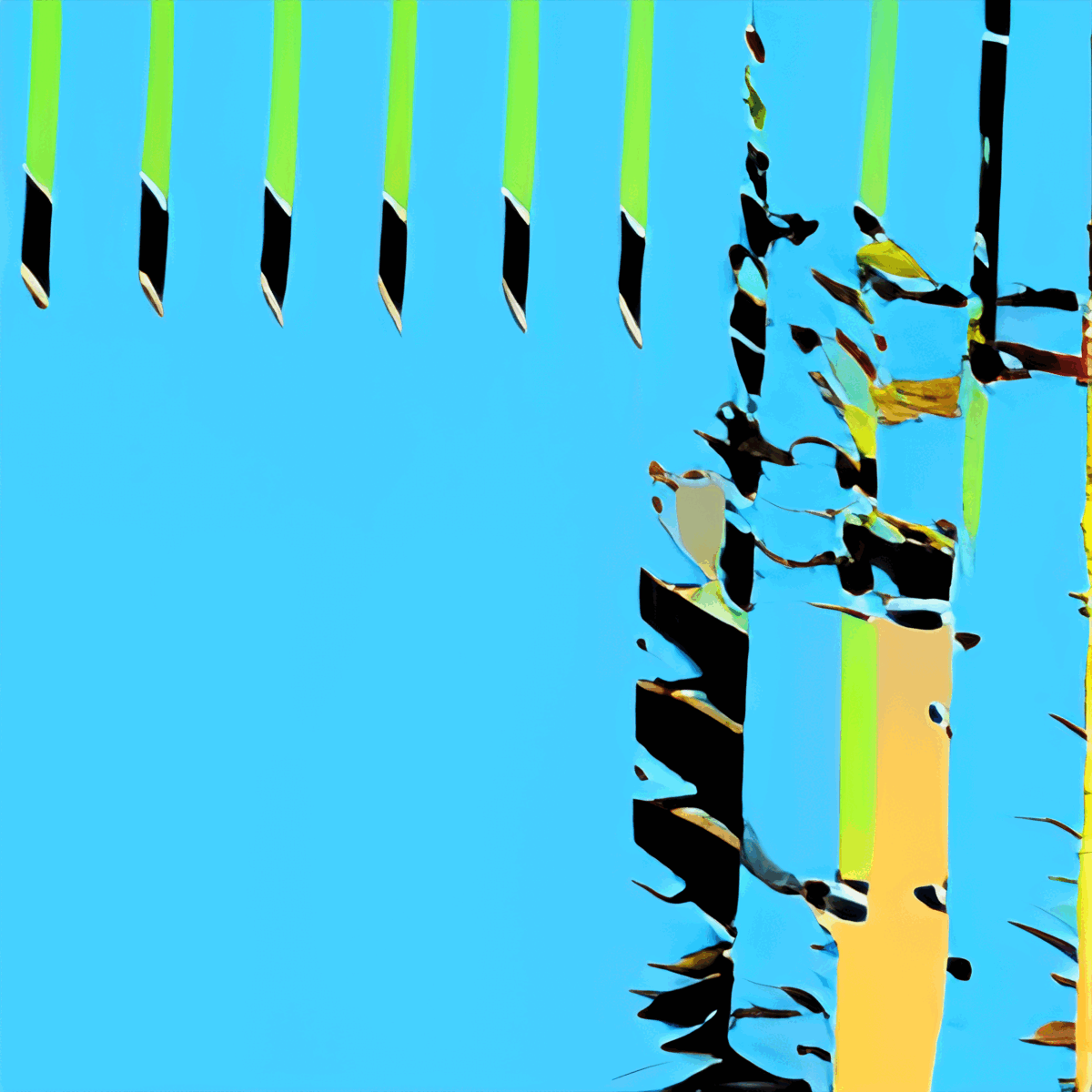 “Punk Gradient” started with still images which are specifically generated from gradient colors. This series includes visual narratives from different periods of punk culture and alternative production of vision. When the forms are integrated with design, “Punk Gradient” has its language of color. As a reminder of the proponents of De Stijl in a new age version, it advocates pure abstraction and completeness by a reduction of the essentials of form and color. Visual compositions of new “Punk Gradient” are simplified with visual compositions which is the vertical, horizontal, and destructive side of using specific aesthetic colors of Punk's primary colors.

V1 on screensaver.world  
V2 on opensea