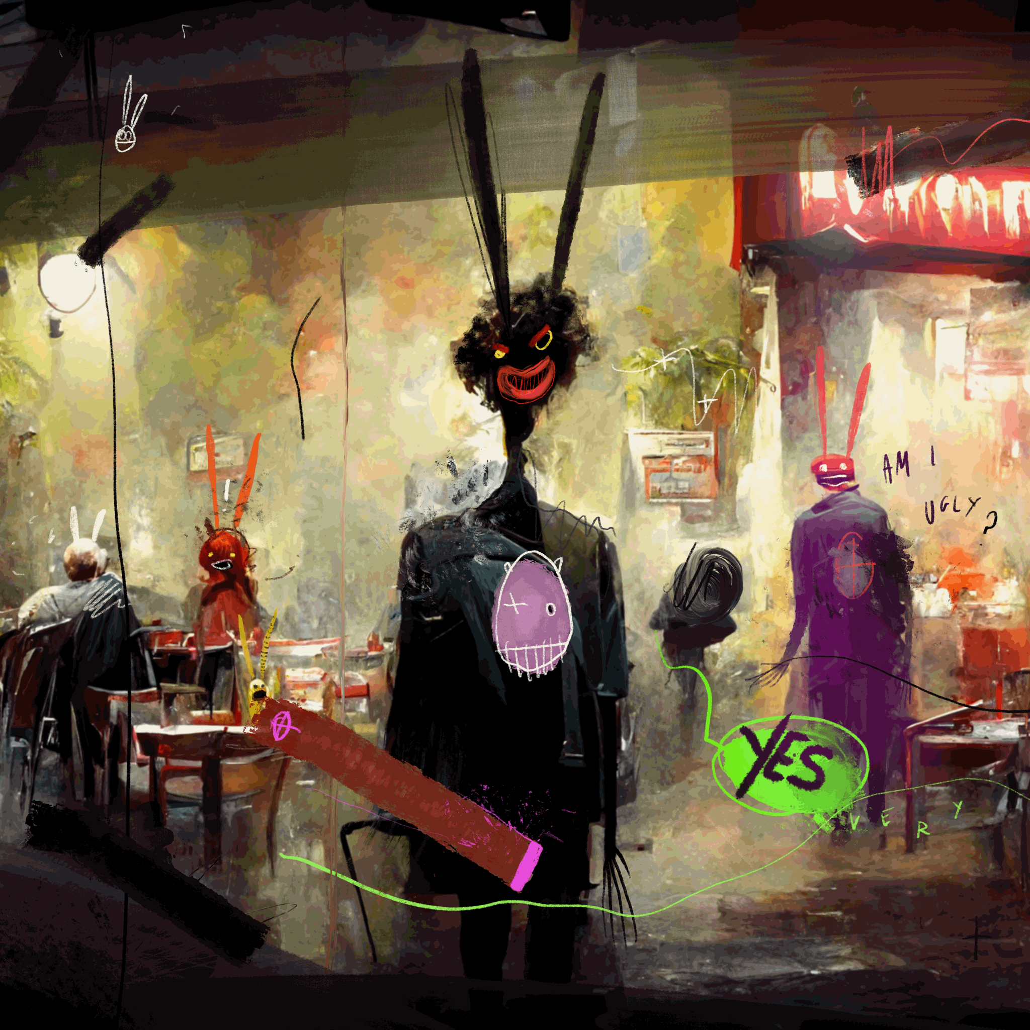 AI, Digital Painting & Animation. 2048 x 2048 px