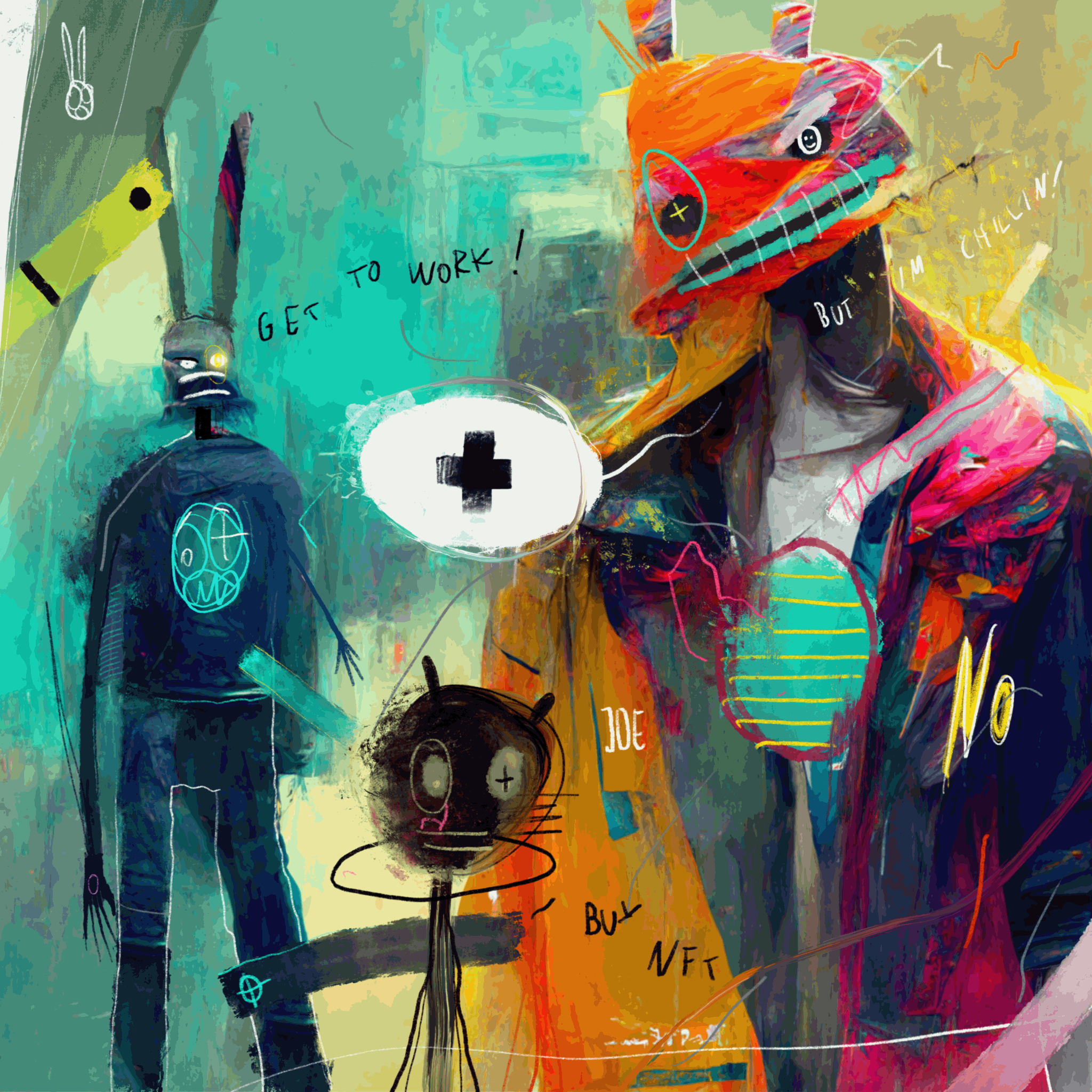 AI, Digital Painting & Animation. 2048 x 2048 px