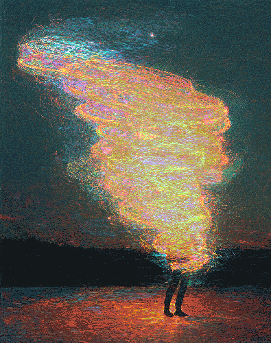 Varitas Lucis is a body of work that explores light, time, energy, and emotion through the evolving language of AI as a medium. I am interested in uncovering the qualities unique to AI tools—their capacity to bend perception, to reveal glitches that are not mechanical but soft, poetic, and human. This has become my signature “soft glitch” aesthetic.
My background in photography, with a BFA from Pratt Institute, deeply informs this practice. Photography taught me to create with light and shadow as expressive forces, and my years as a graphic designer gave me fluency in tools like Photoshop, which remain integral in my process. Together, these experiences shape how I approach AI as both collaborator and medium.
I chase awe in my work—that quiet, expansive moment of wonder, of hope. Each piece is a negotiation between chaos and organization, reality and illusion, darkness and light. I want the energy to be felt, yet to land softly. Even when shadowed, the work ultimately leans toward the positive, reflecting my own human feelings back through the lens of technology.