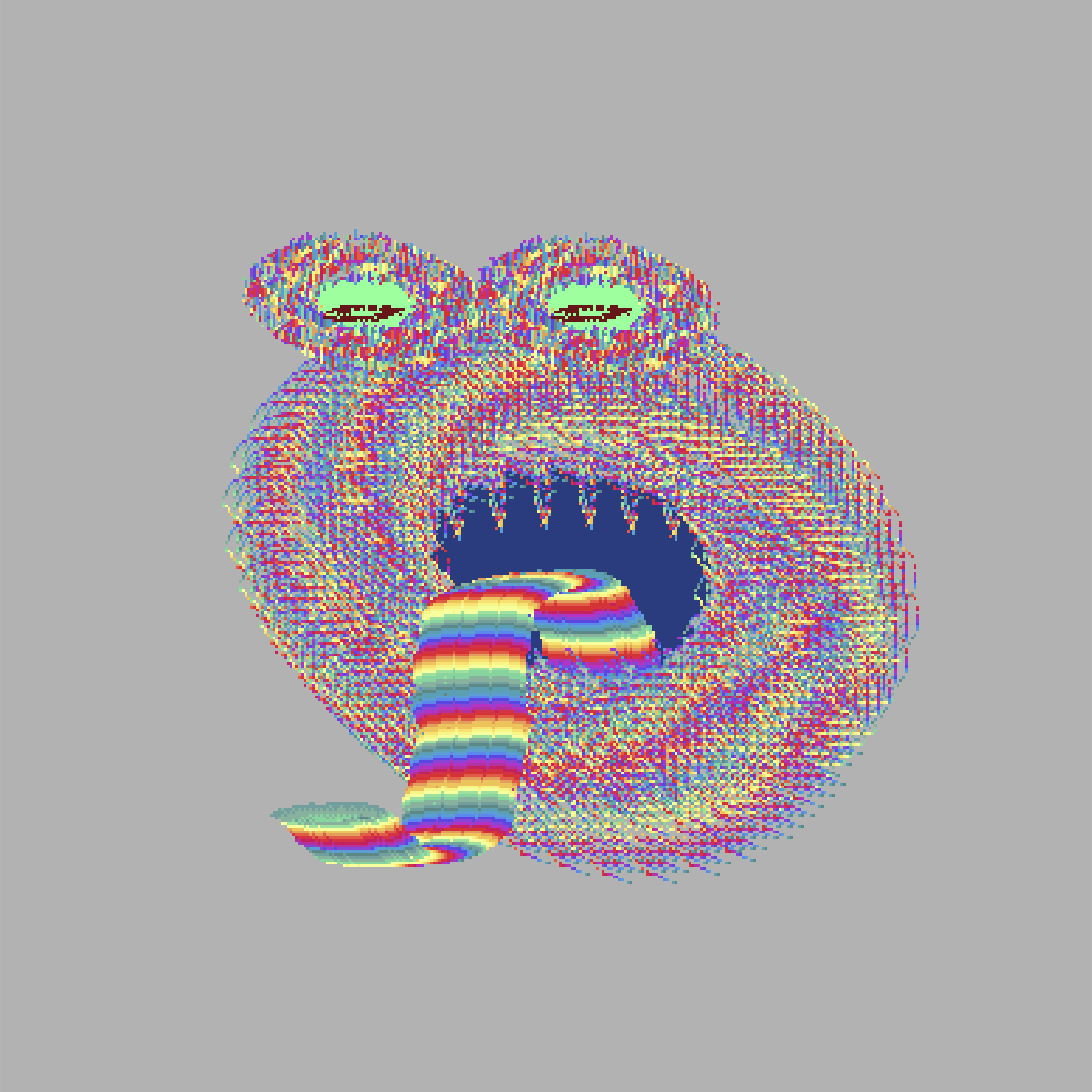 Godhead Four
Gif, 21 Frames
777 x 777 x 2 px.
2025

-- Pixel Paintings created using Deluxe Paint IV on an emulated Amiga A1200 computer and edited in Photoshop. --

// Artwork by Sabato // www.sabatobox.com // @sabatobox //