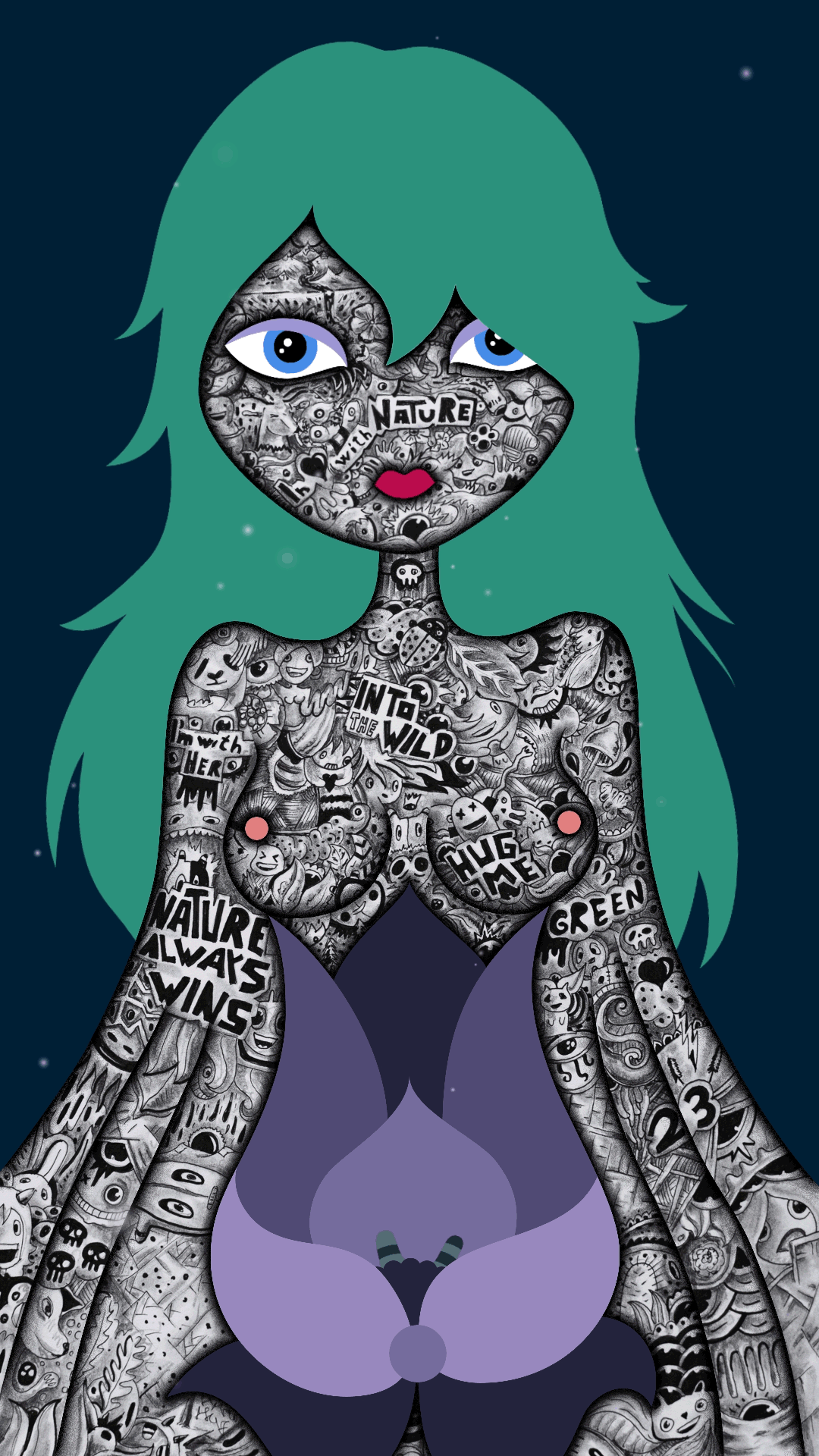 In the previous Renaissance, man had escaped the Dues, and had placed himself at the centre of the universe creating considerable harm. 
In Renaissance 2.0, the human being has to be relocated "inside" Nature. The quintessential habitat is natural, rather than unnatural. 

Remember well, Nature always wins.

Artwork exhibited at Renaissance 2.0 2.0 curated by Eleonora Brizi. 
