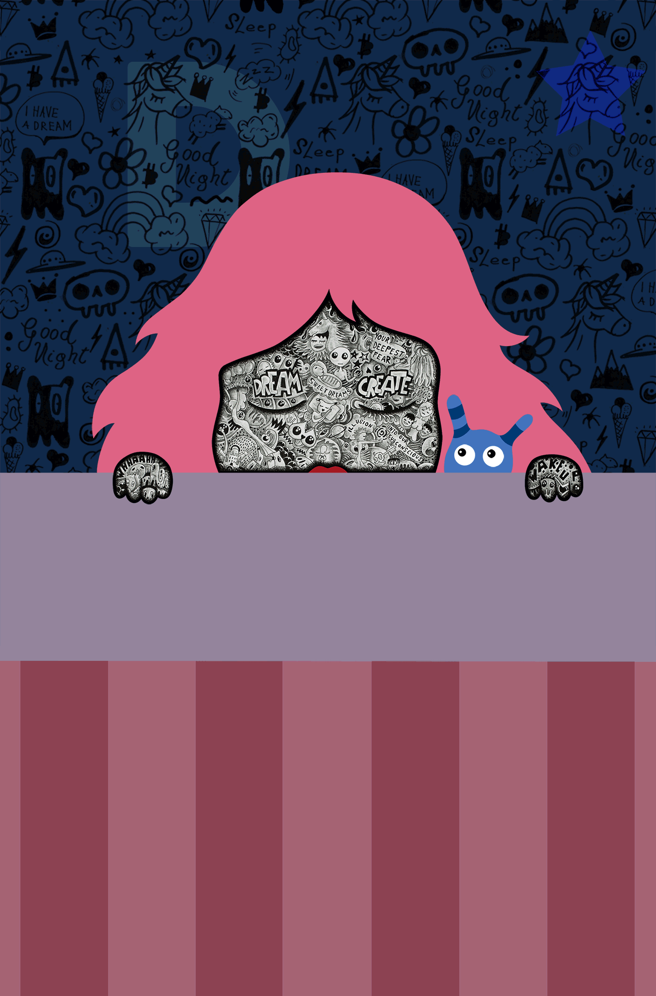 This artwork is exhibited at Renaissance 2.0 2.0 curated by Eleonora Brizi


A sleeping child produces beauty. 

10 minutes before sleeping, the child was jumping, running and playing. We look at her now and remark: “How peaceful”. 

But in her mind the game continues more fantastical and absurd than when awake. Her mind is populated with unicorns, ice creams, rainbow stars, games... these imaginary worlds exist between order and chaos. 
And we continue to look at her sighing: "What peace"...

The podmork, always vigilant and attentive, admires the making and unmaking of its dreamlike coils. "Let her go, I'll watch her".

When the morning comes the cycle begins again.

So when the world stops, be it wars, epidemics, economic crises or natural disasters, creative energy accumulates in calculating minds ready to explode into a new Renaissance.

Let's all sleep a little more.

This piece is inspired by "The sleep of reason generates monsters" by Francisco Goya translated into "The sleep of a child produces beauty".
