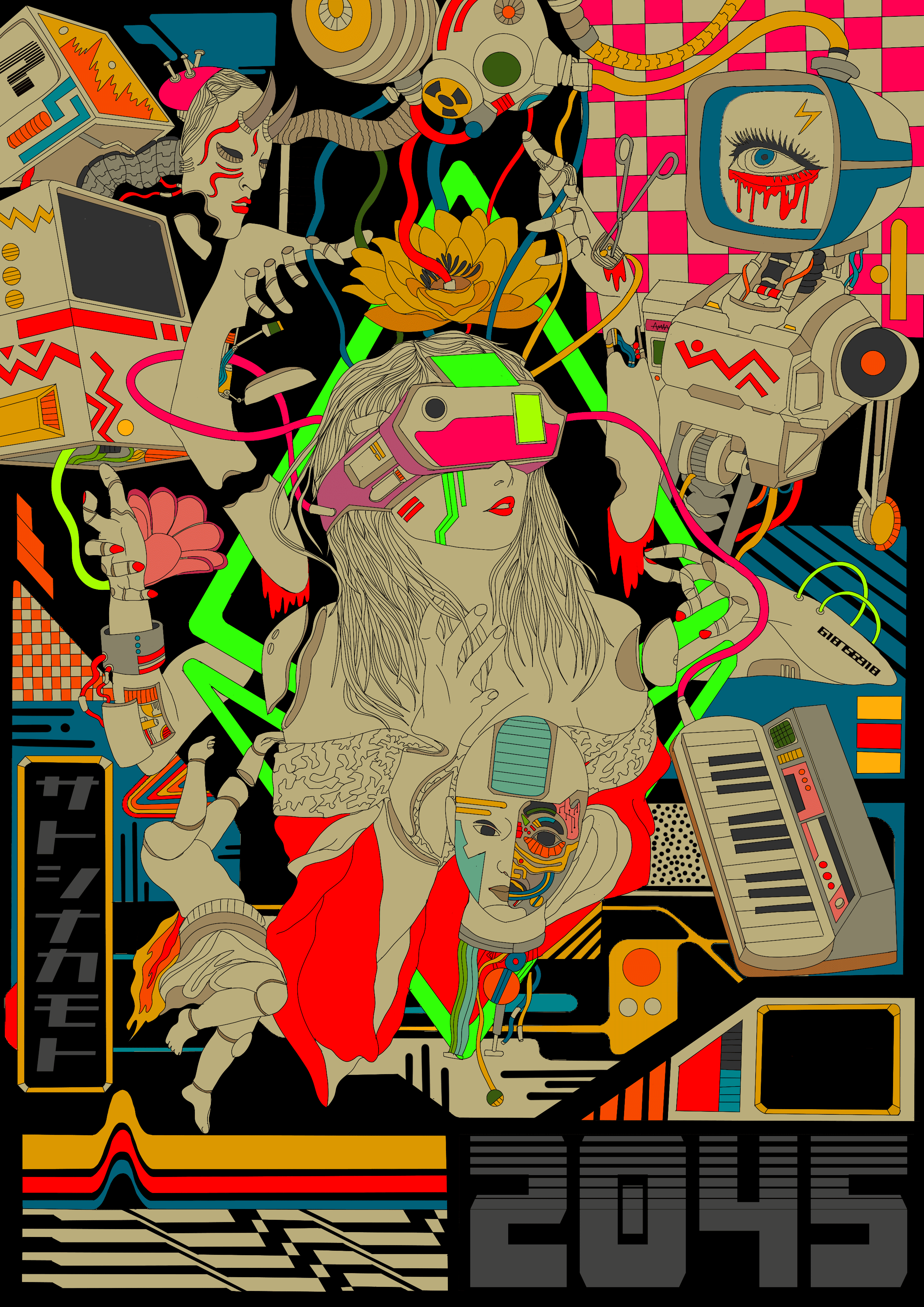 Retro Cyberpunk Crypto inspired artwork. High Res, you can even put it as a real signage. 