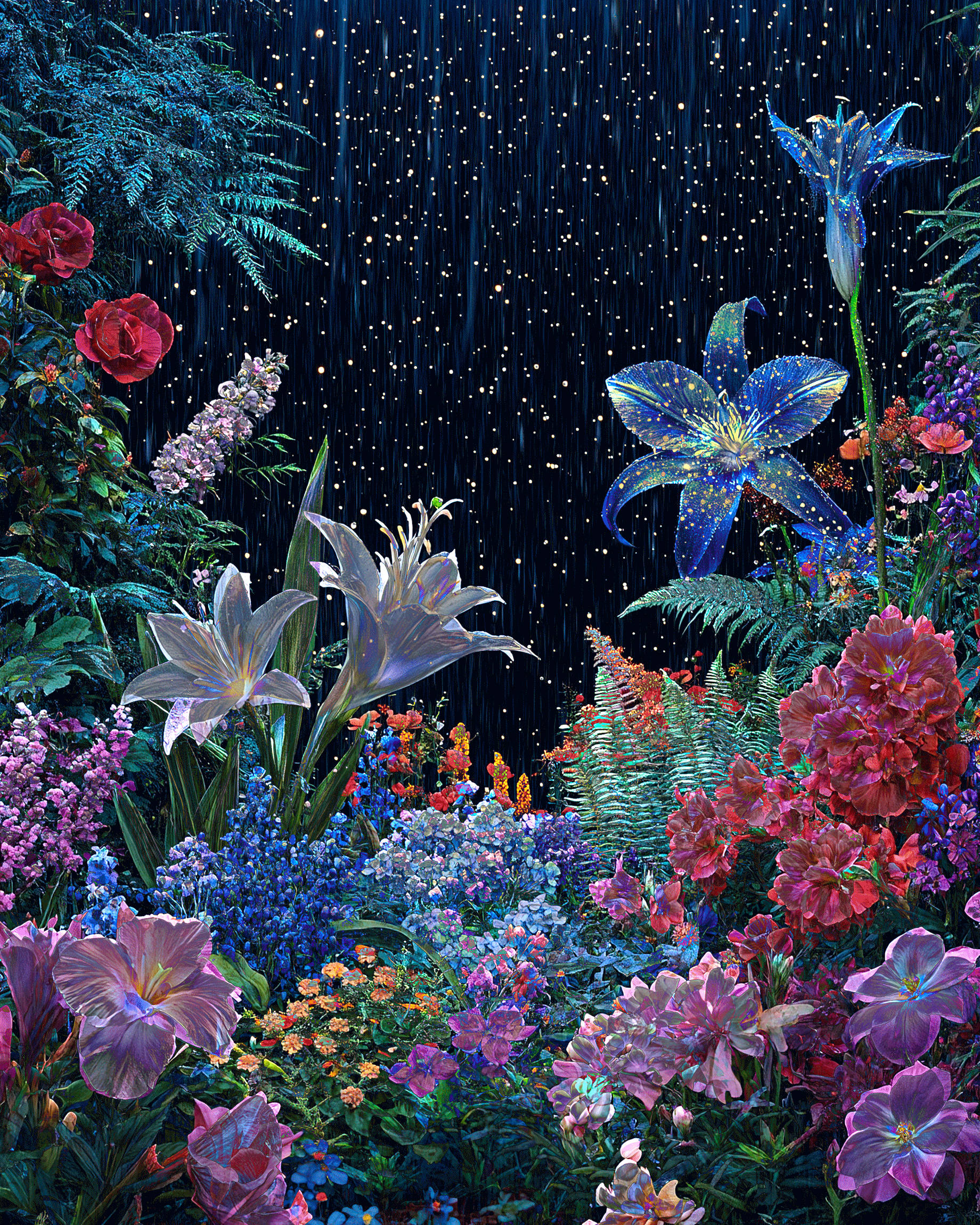 This piece continues to evolve Jennifer Panepinto’s exploration of a signature glitch aesthetic—an emotional language that reflects how she experiences the world. Created using Midjourney AI and Adobe Photoshop, the work is inspired by flowers at night, reimagined through layered digital distortions. For Panepinto, glitch represents the fragmented, vibrating nature of existence—life as a series of anxious, shifting frames. The visual foundation is rooted in her childhood memories of three seventeenth-century Dutch flower paintings that hung in her grandparents’ home. She was captivated by their delicate balance of light and shadow and the quiet melancholy they evoked. Through glitch, she seeks to modernize that classical stillness, infusing it with motion and digital tension. This work is part of Vibism, a web3 art movement dedicated to exploring the unseen—energy, intuition, and the internal landscape. Jennifer Panepinto, also known as QuantumSpirit, is a visual artist who fuses analog and digital processes, working across mediums from Polaroid photography to AI-generated art. Her practice draws from her lived experiences with mental health, and often explores metaphysical themes, using visual elements like rainbows to represent both clarity and distortion. The dreamlike quality of her work reflects a deeper inquiry into perception, memory, and consciousness.

Viral Post: https://x.com/JenPanepinto/status/2005995857691435159