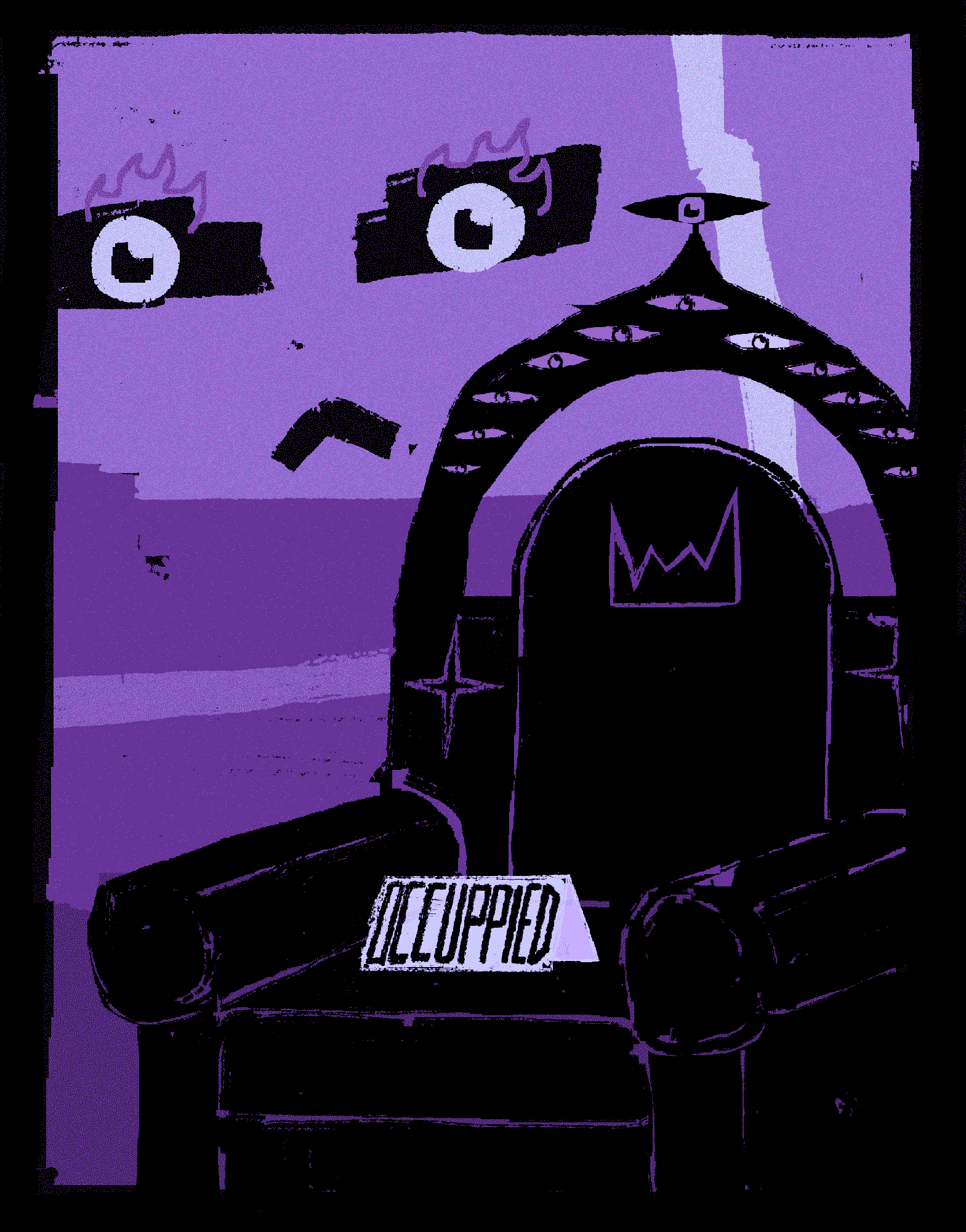 sorry, small fry. 
the throne is only fits for a person.