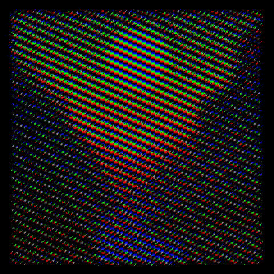 RGB Studies is a project by Nicolas Sassoon featuring digital animations created with moiré patterning, pixel dithering and primary colors.