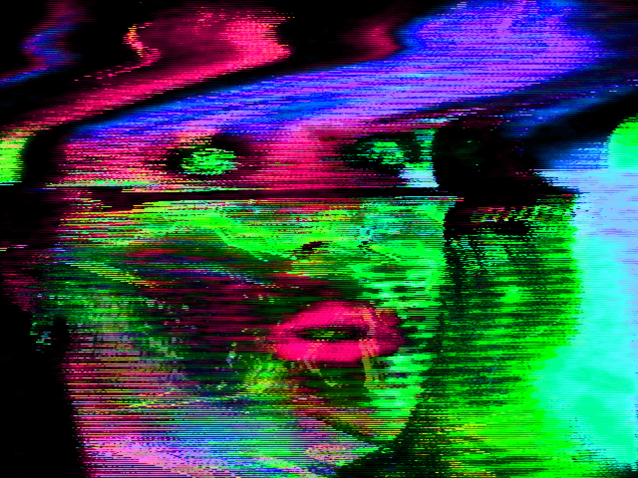 Two analog VHS video glitches overlaid with chromakey and digitally post-processed. 1280x960 animated .GIF