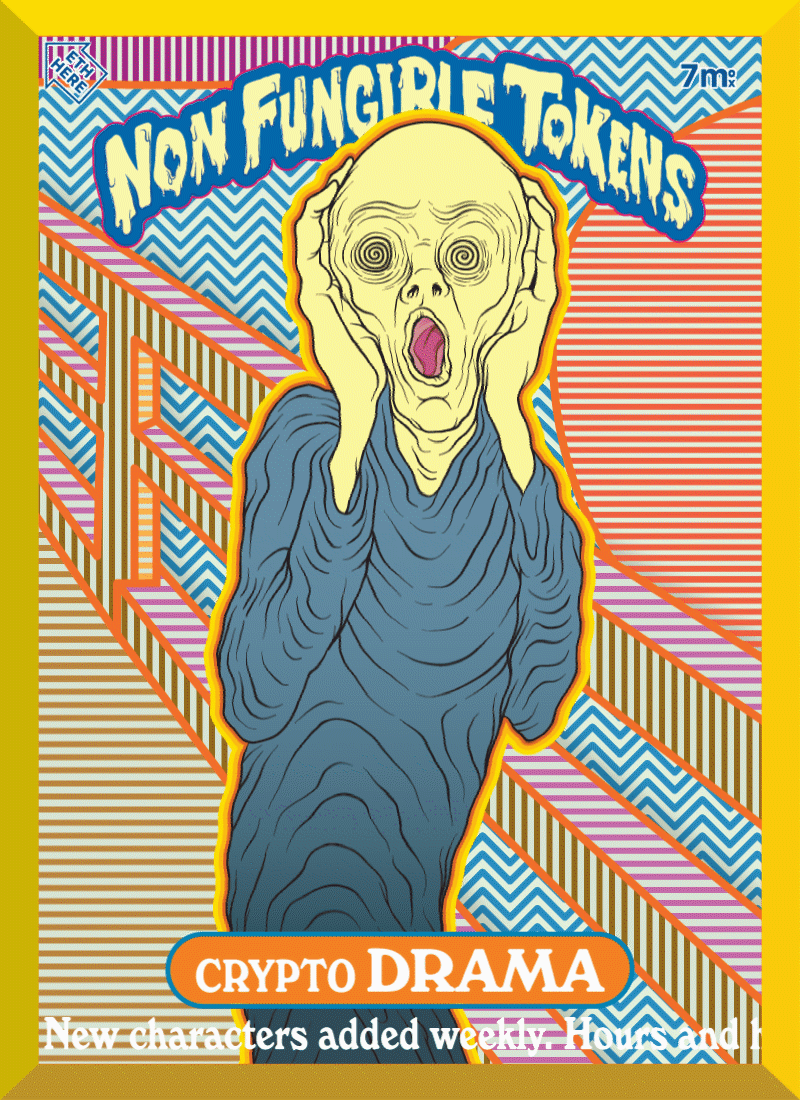 Taking GPK cards as inspiration, I will make a series (10) of cards related to the rare digital art/NFT theme. This is the 7th one, ENJOY!