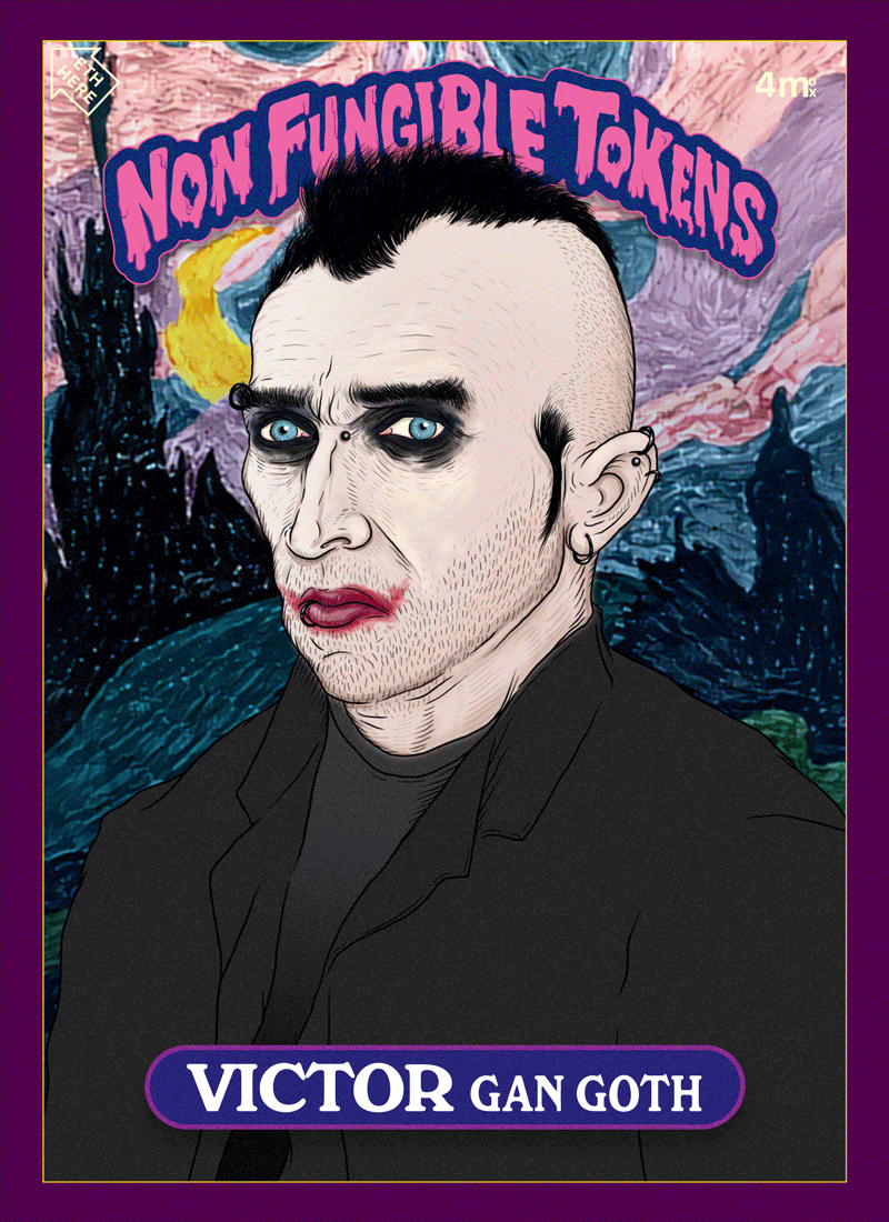 Taking GPK cards as inspiration, I will make a series (10) of cards related to the rare digital art/NFT theme. This is the 4th one, ENJOY!