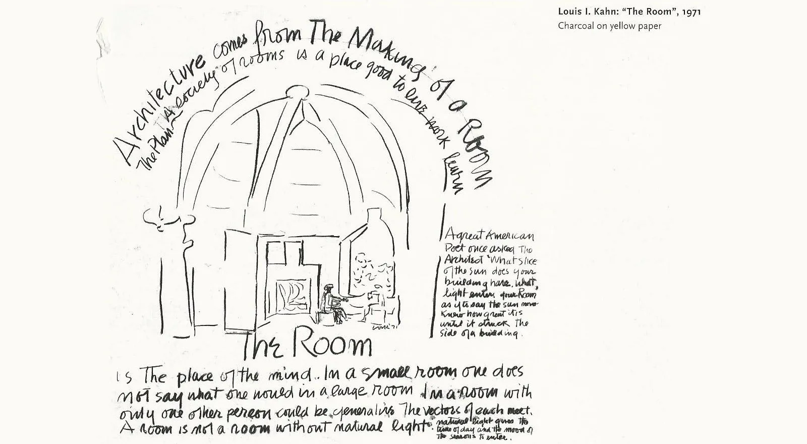 Louis Kahn, *The Making of a Room*, 1971