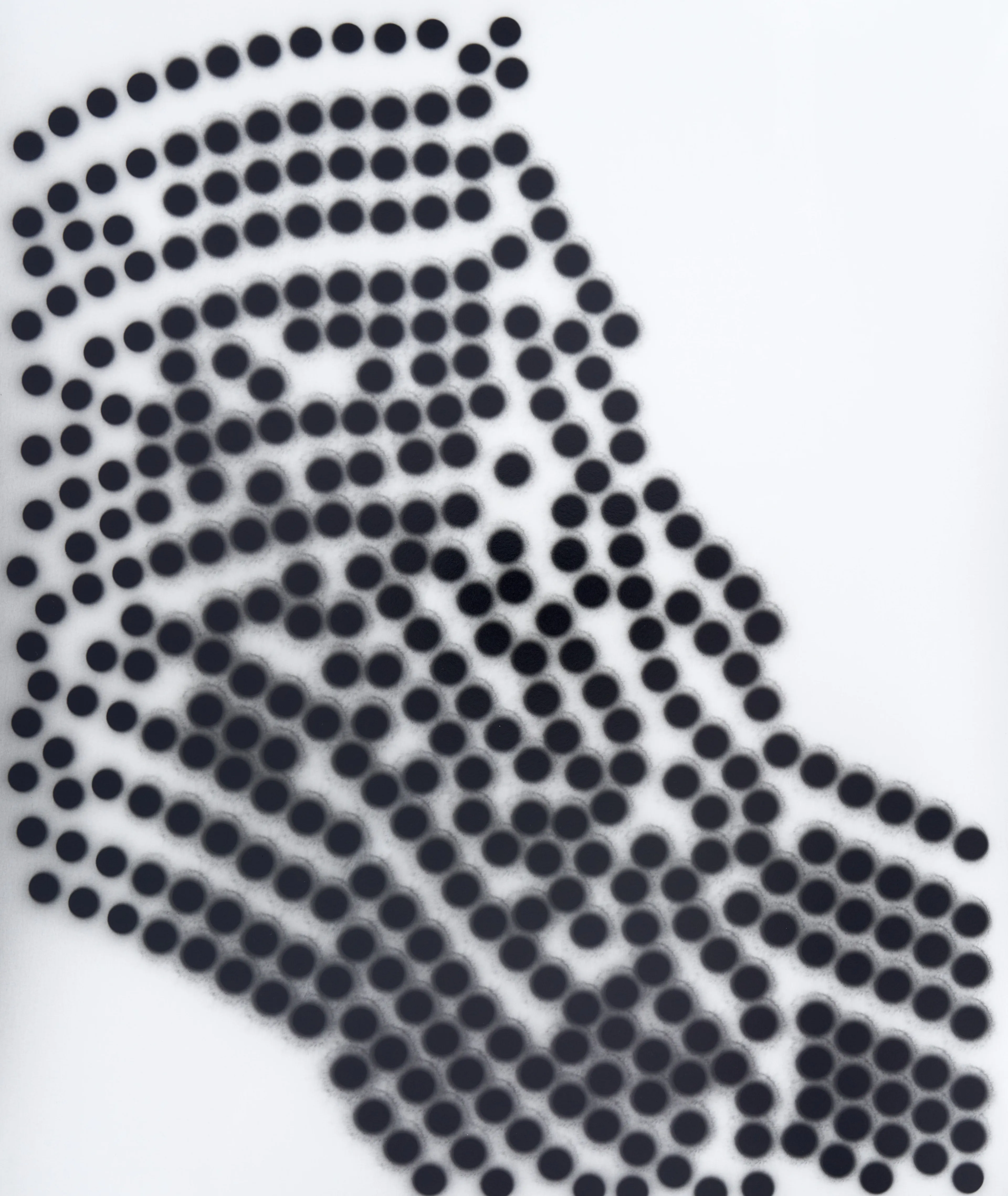 Marcel Schwittlick, Composition #92 (Luminogram) #6, 2023. Laser light on 255g Adox FP Variotone Baryta paper. Courtesy of the artist.