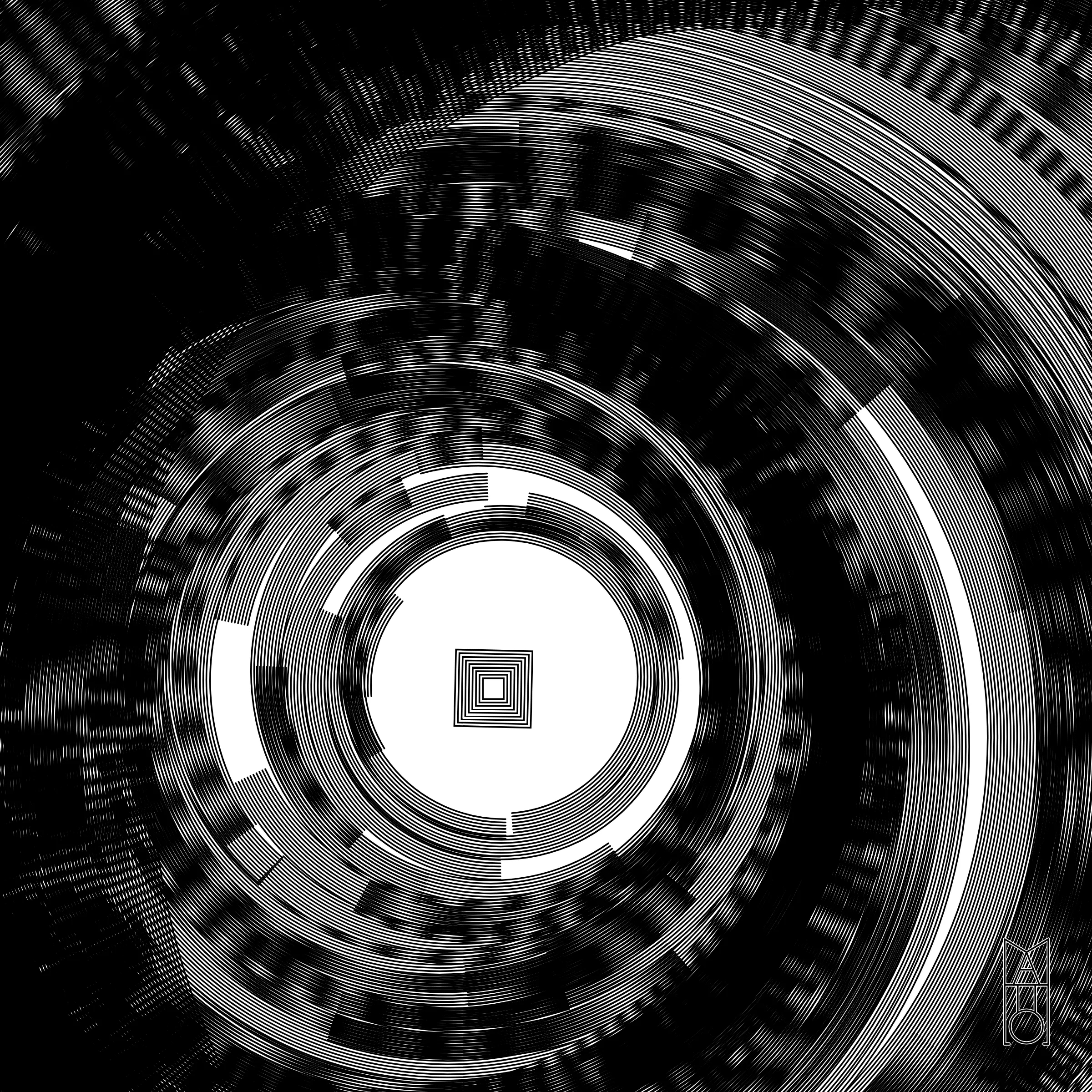 I find myself in a world of chaos and turbulence, of confusion and disorder. At the still point, I—or perhaps we—find ourselves, yet we are never truly still. This work is both a meditation and a portrait of modern awareness: an algorithmic reflection on the search for calm within uncertainty.

The title echoes a line from T.S. Eliot’s Four Quartets, which contemplates presence within time and the dance of the living moment.