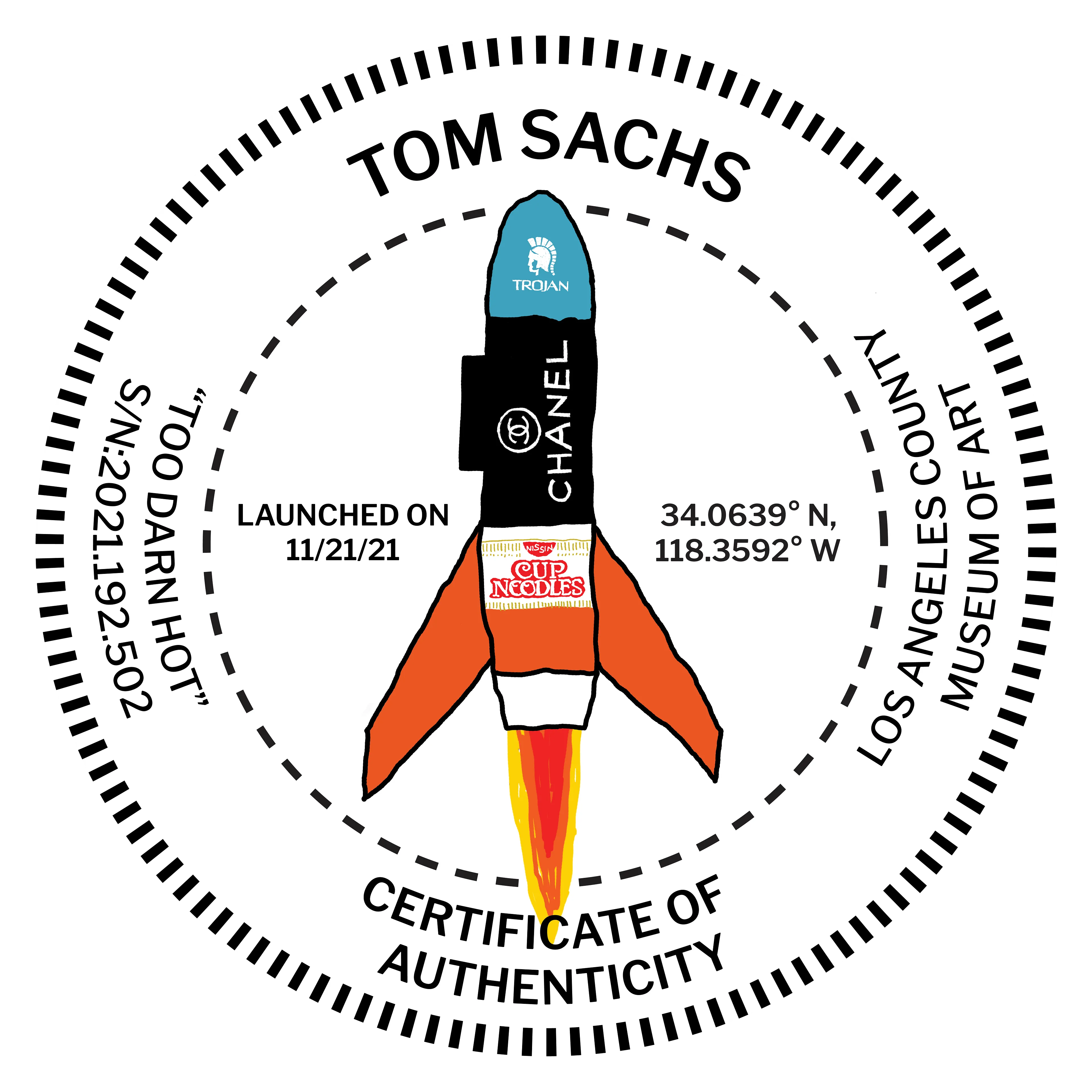 This NFT represents the Certificate of Authenticity for its corresponding “Too Darn Hot” physical print edition number