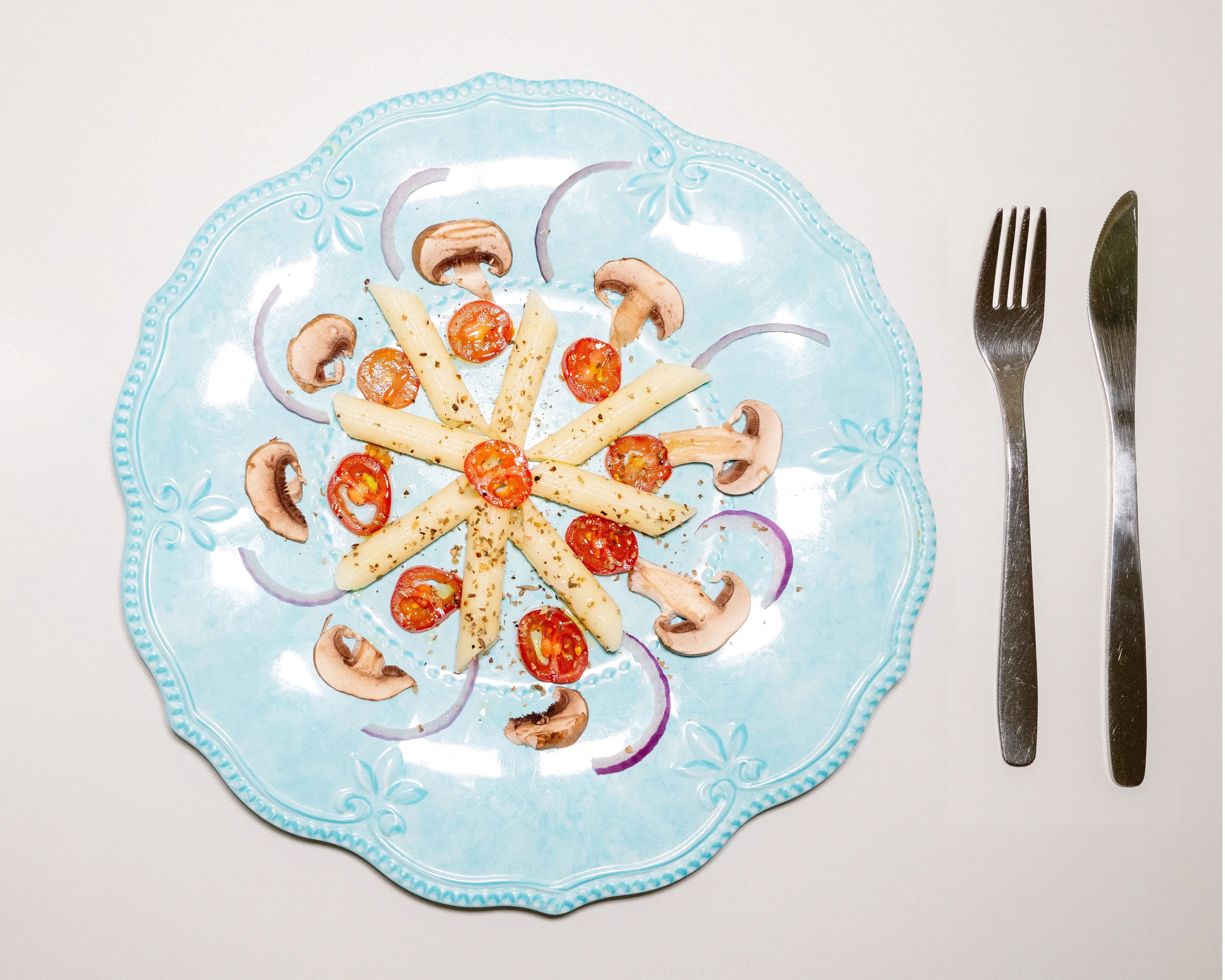 This is a photograph of a humble meal.  
Served with nothing else but a smile.  
Happy to tell you more about it if you'd like me to.  
How was your day, BTW?