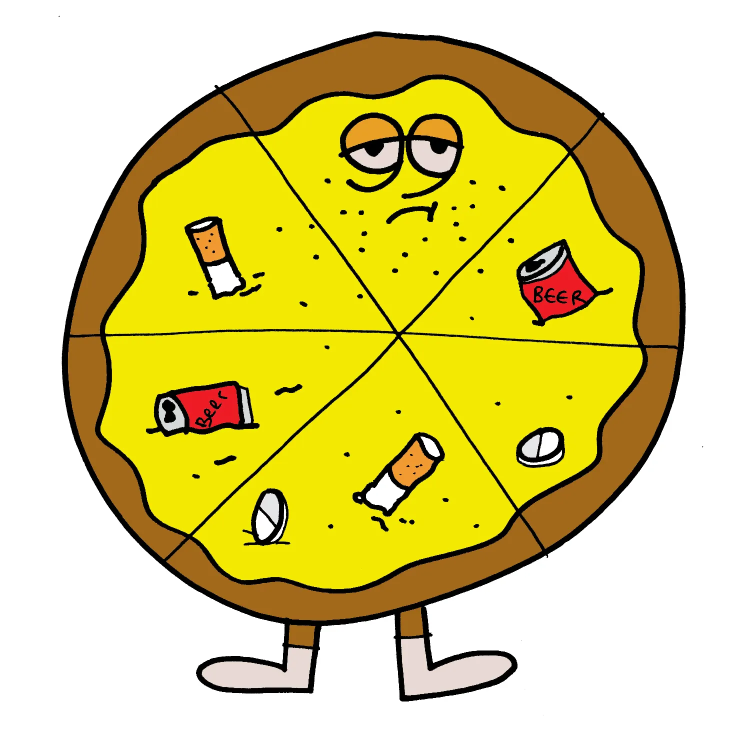 Hungover Pie by Jon Burgerman
