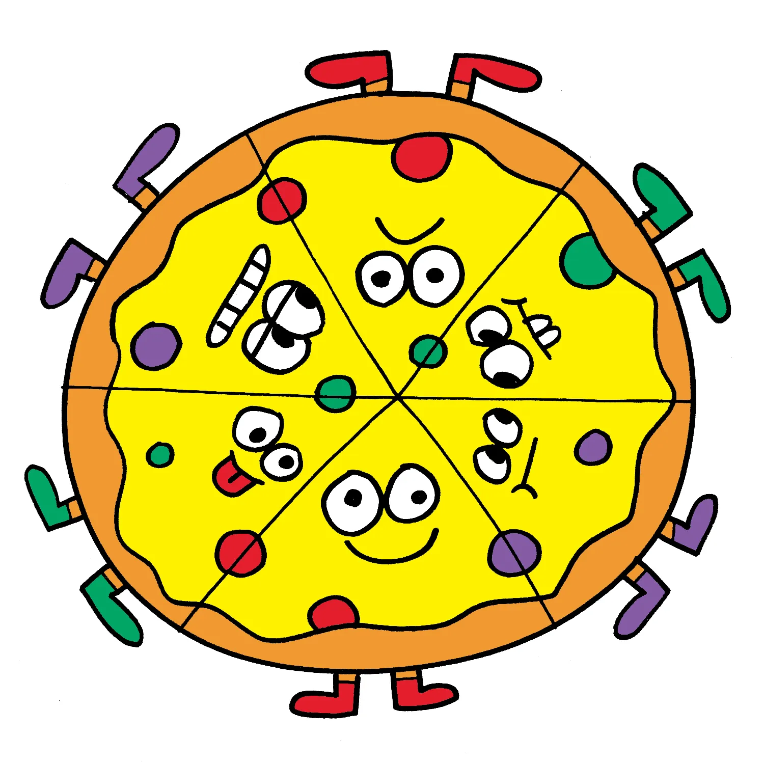 Family Pie by Jon Burgerman