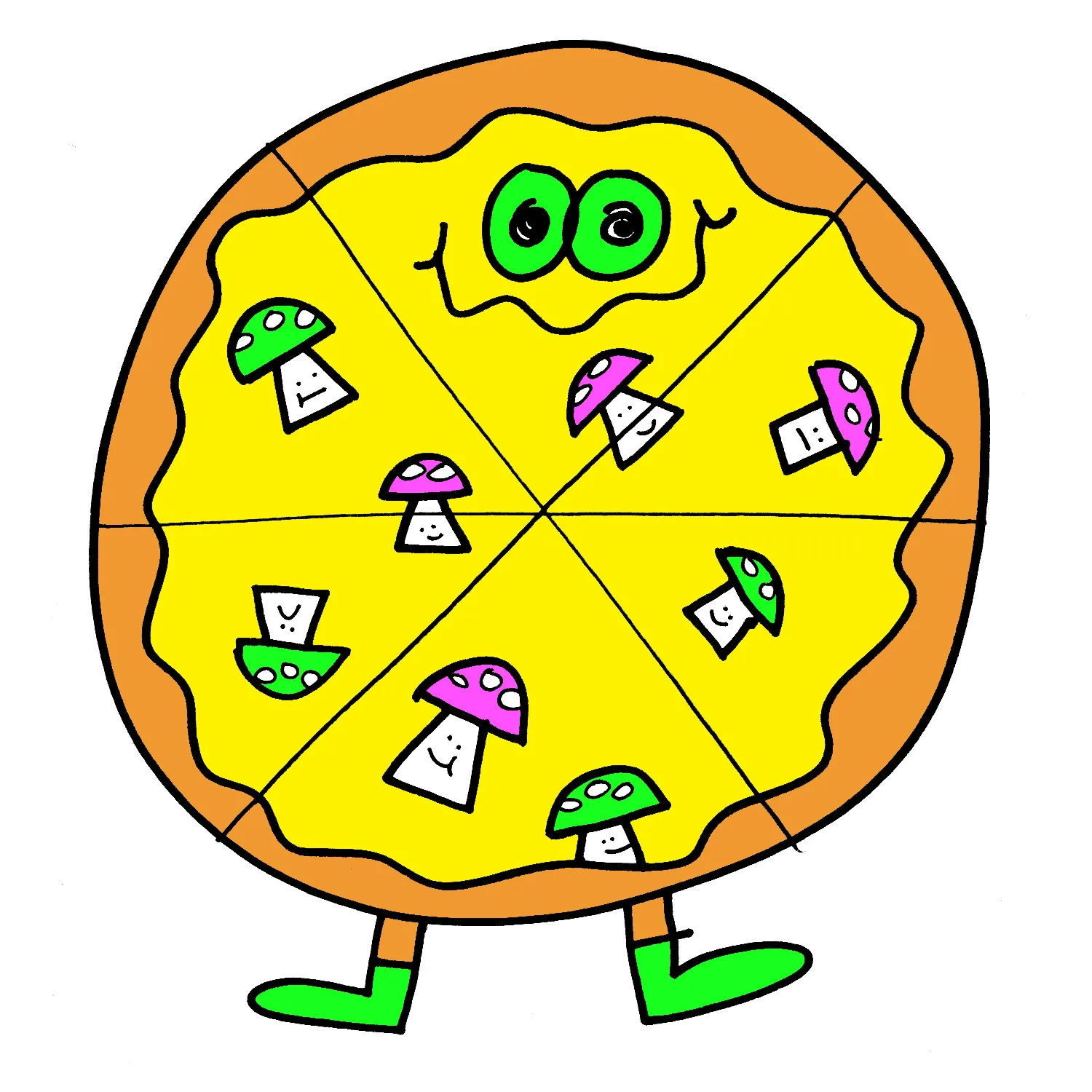 Shroom Pie by Jon Burgerman