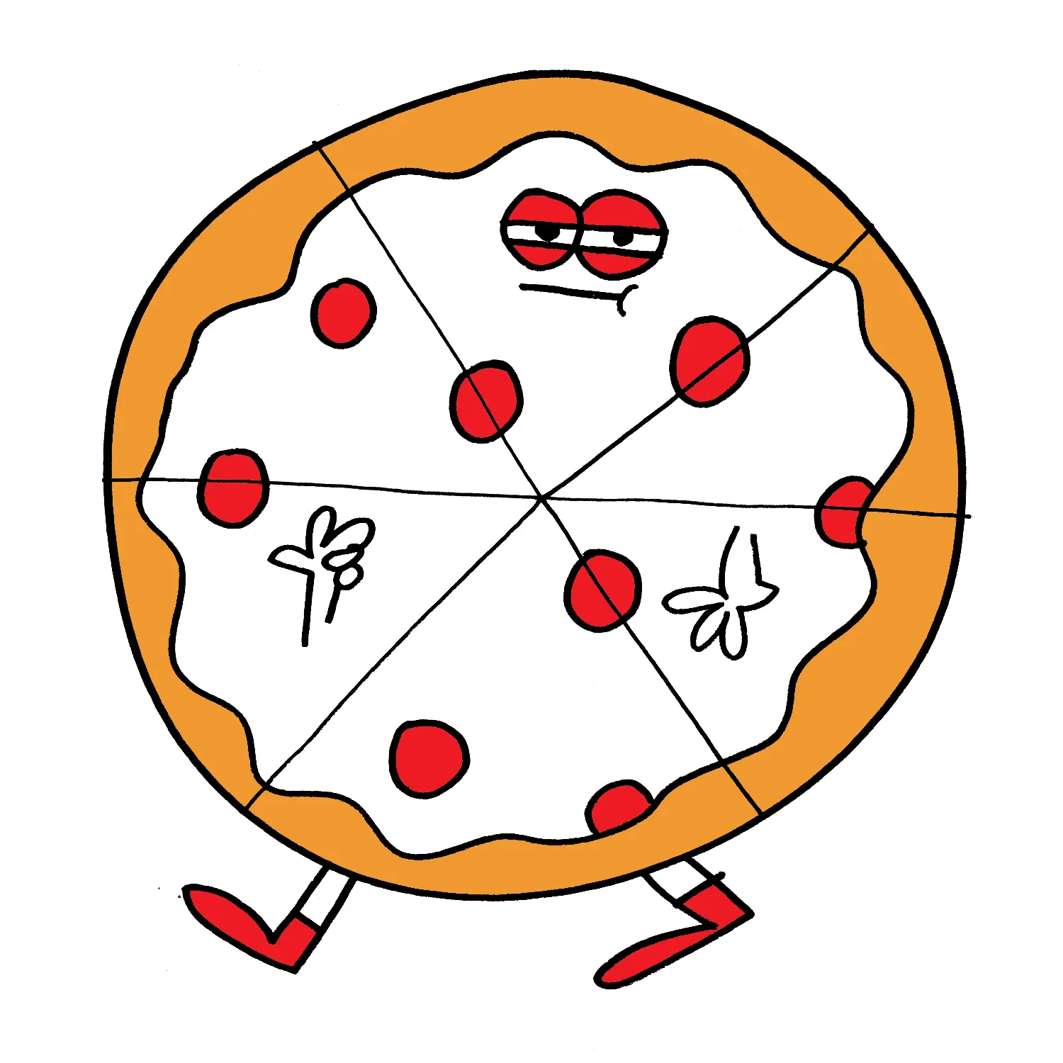 White Pie by Jon Burgerman