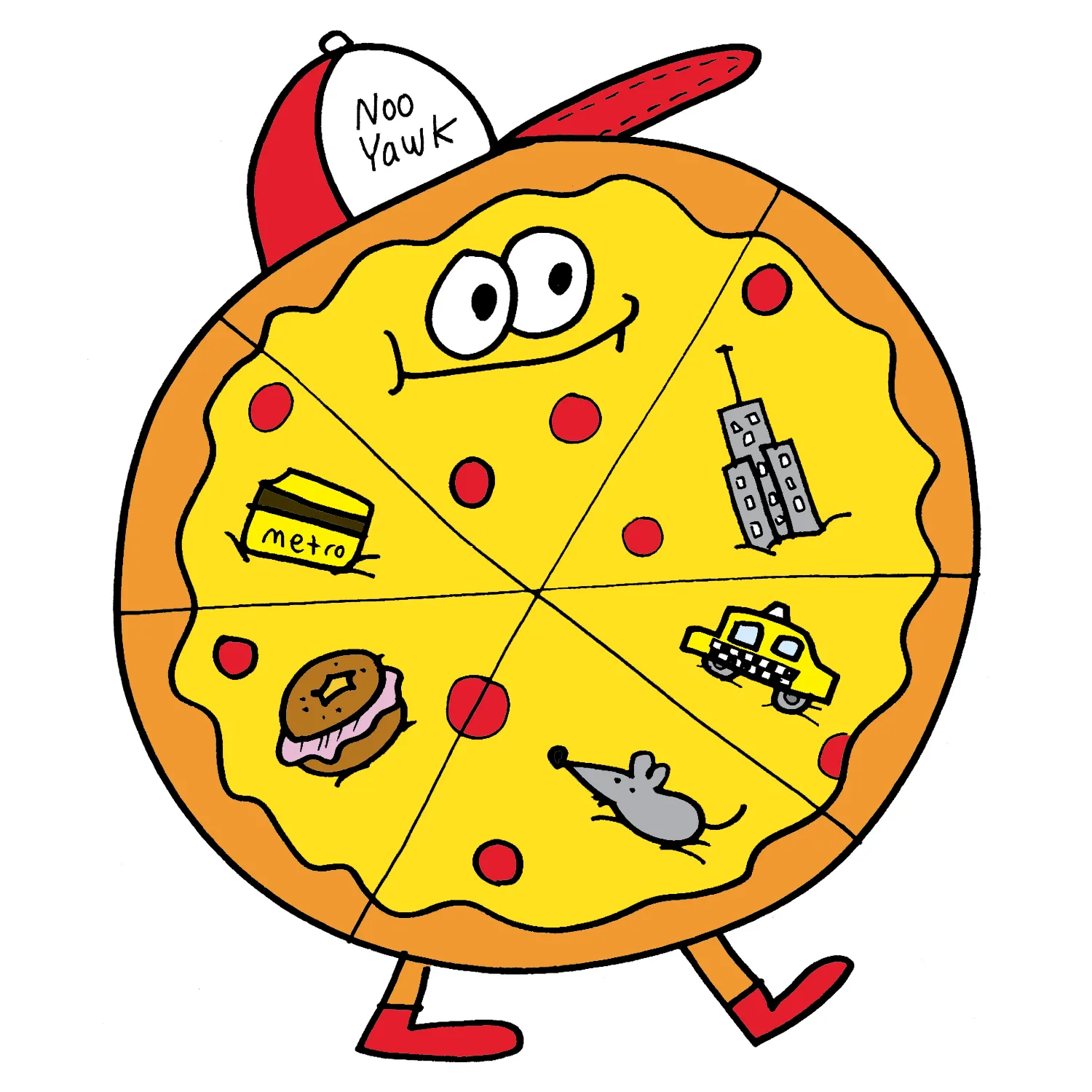 NYC Pie by Jon Burgerman