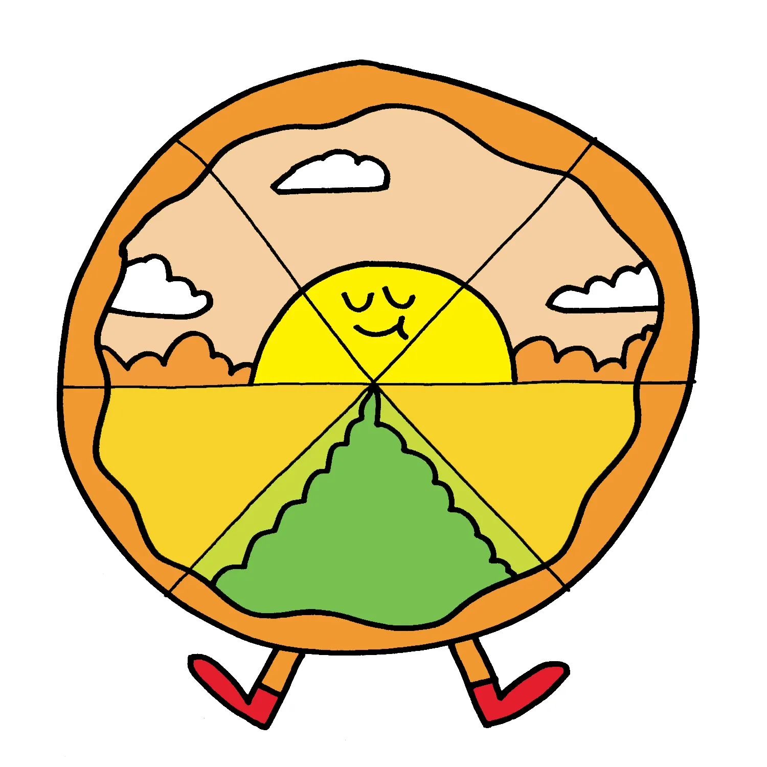 Sunset Pie by Jon Burgerman