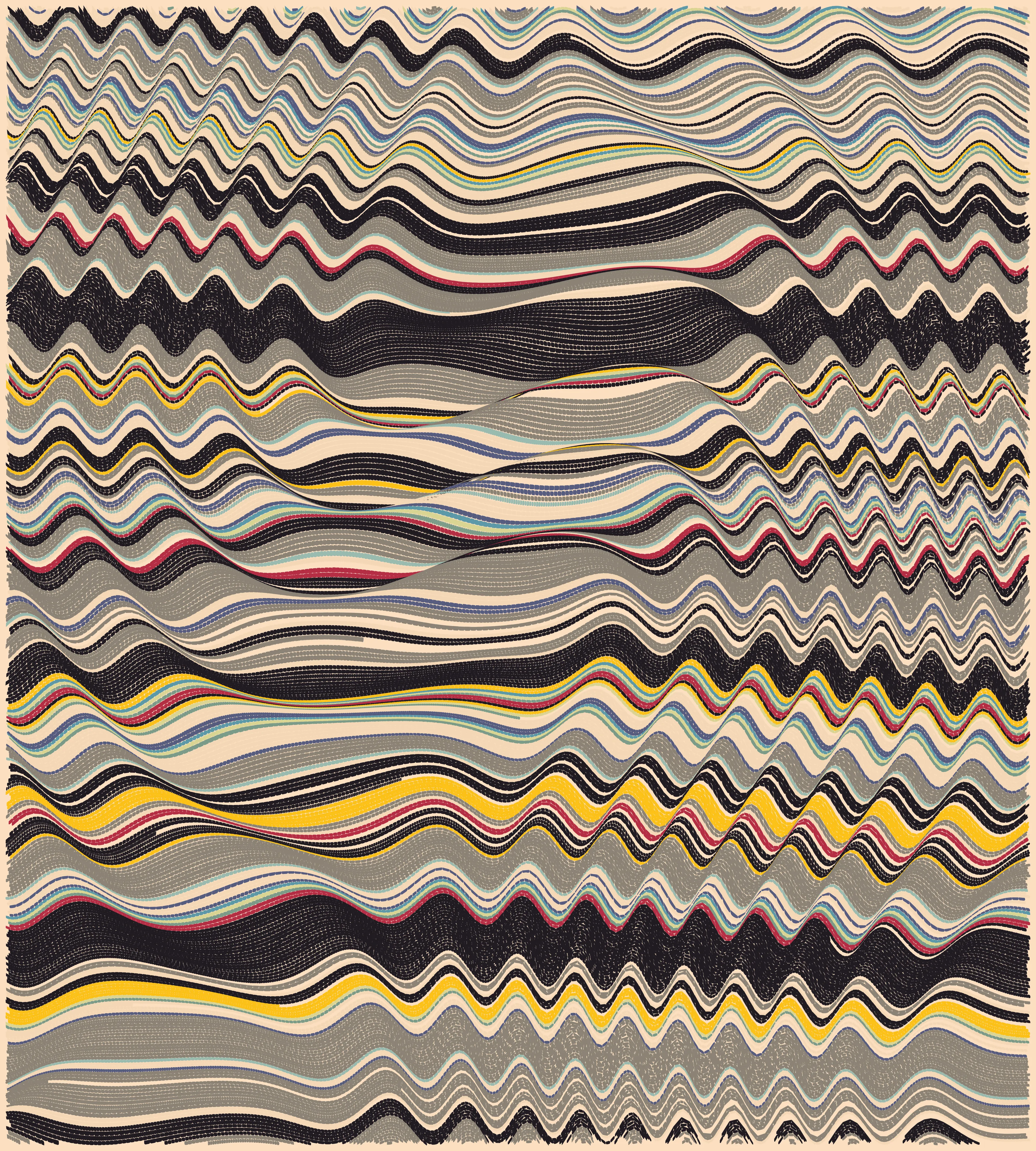 _.wav_ is a generative system following simple rules that produce serene, colorful waveform patterns.

A 1/1 giclée print and HQ file will be available to the winner of this auction upon request.
