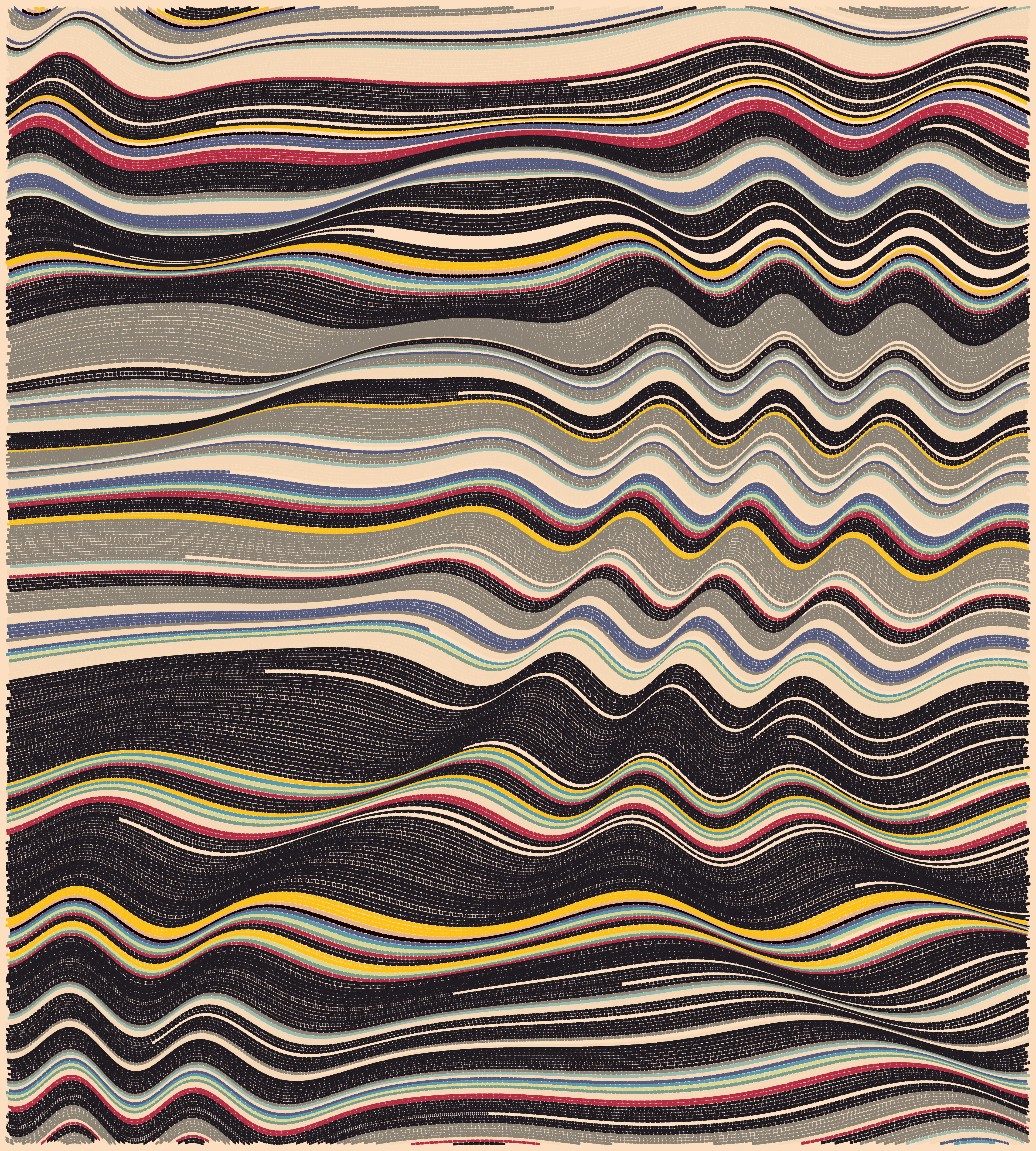 _.wav_ is a generative system following simple rules that produce serene, colorful waveform patterns.

A 1/1 giclée print and HQ file will be available to the winner of this auction upon request.