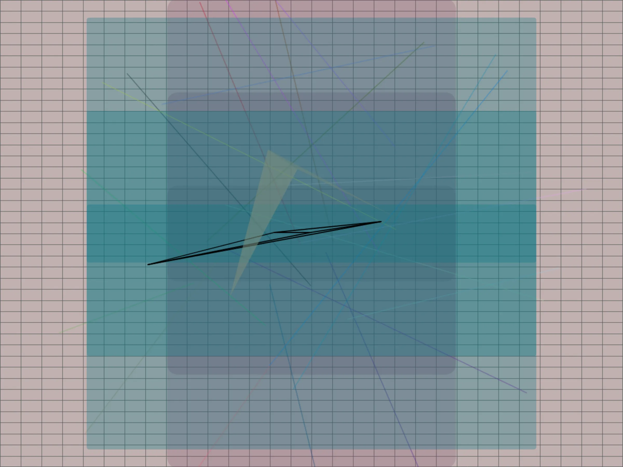 Genesis: Generative System. A block hash string is interpreted into a visual composition using a set of algorithmic rules. Compositions may contain grids, gradients, lines, shapes, and colors that harmonize with each other. Each mint is one of a kind and designed to stand-alone. Limited Edition.