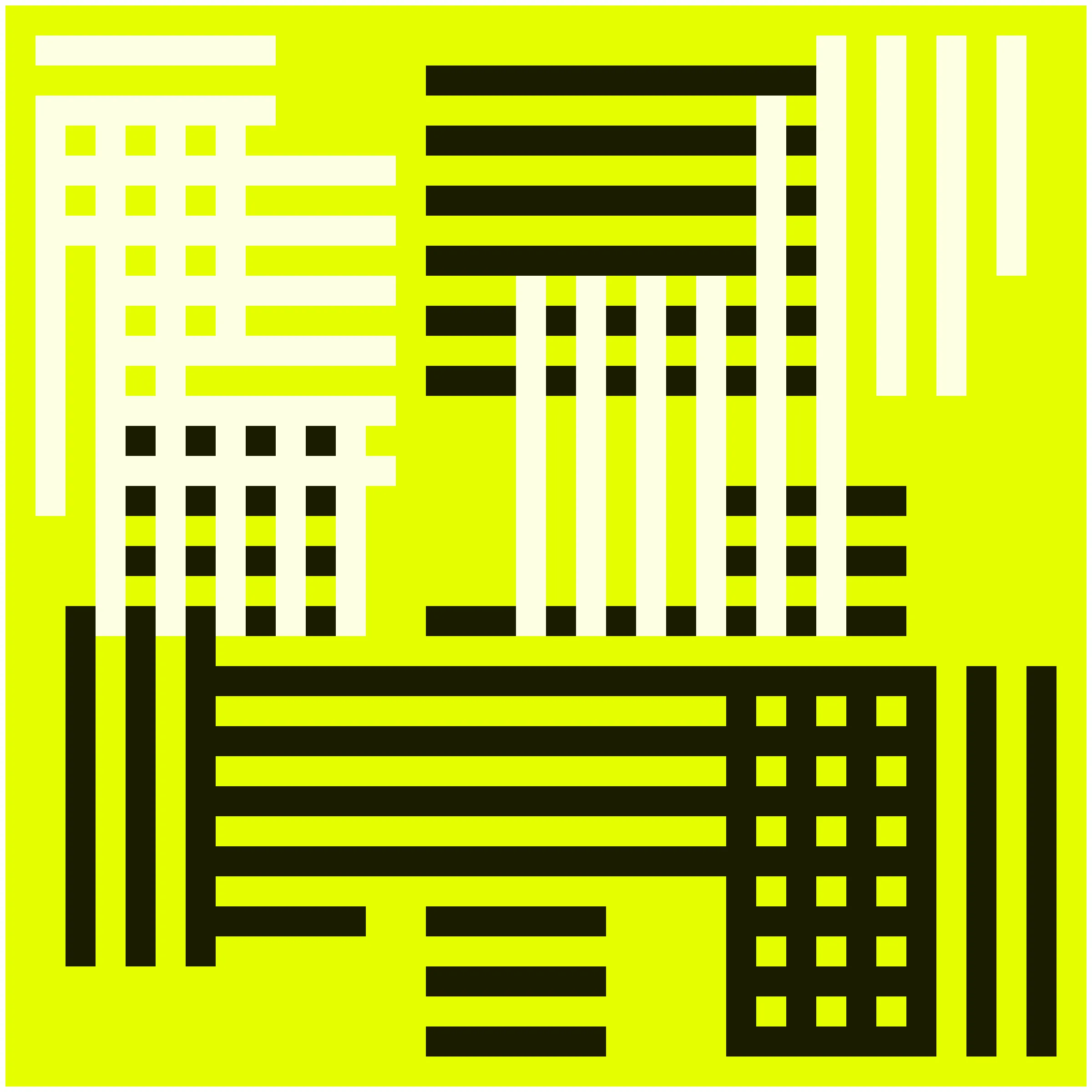 Each Construction Token is unique and contains a randomized seed that determines the composition of the artwork. This includes the number, orientation, and placement of rectangles, as well as the color selections. Most tokens are monochromatic, with occasional light or dark variants. In some cases, the script will produce a token using complementary colors.