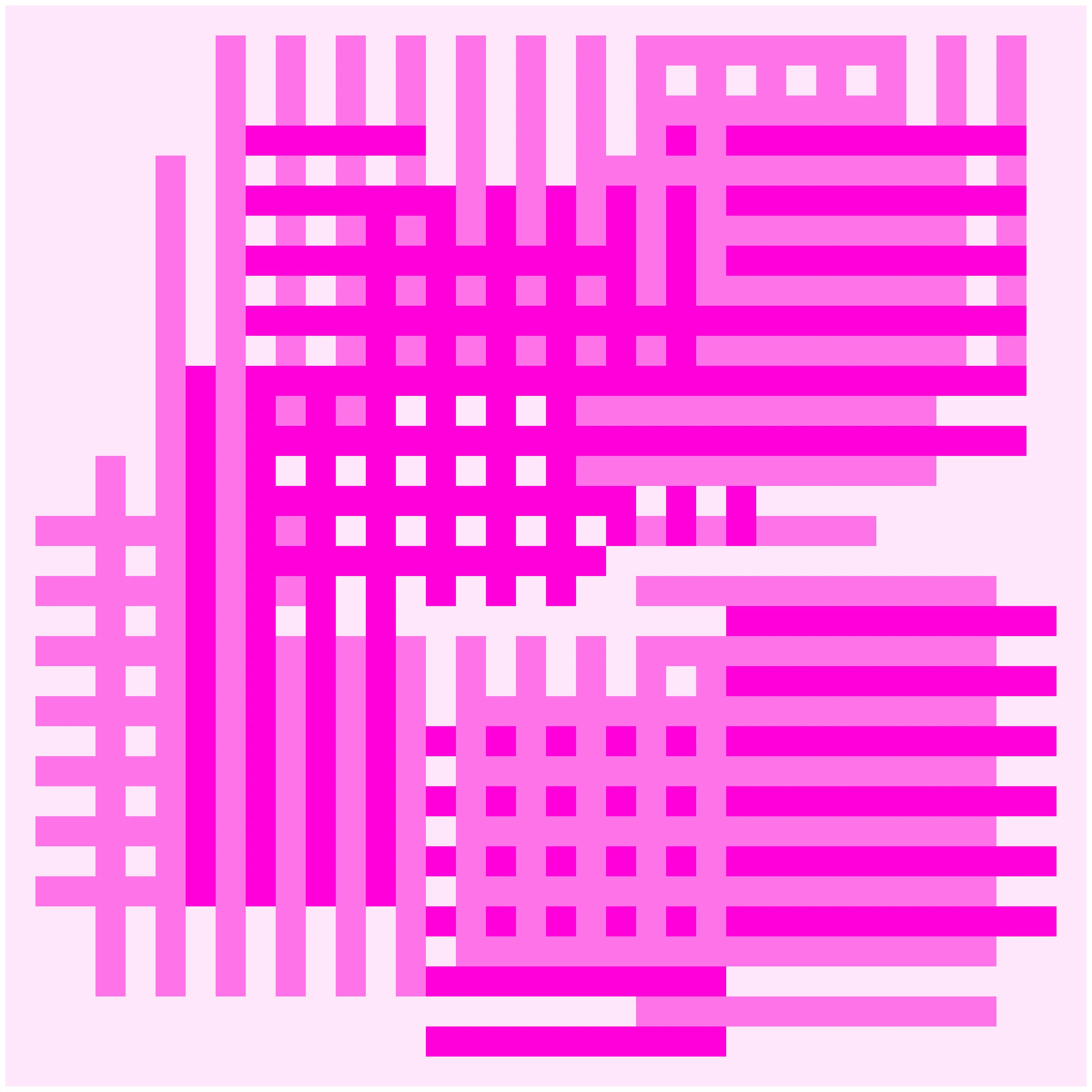 Each Construction Token is unique and contains a randomized seed that determines the composition of the artwork. This includes the number, orientation, and placement of rectangles, as well as the color selections. Most tokens are monochromatic, with occasional light or dark variants. In some cases, the script will produce a token using complementary colors.