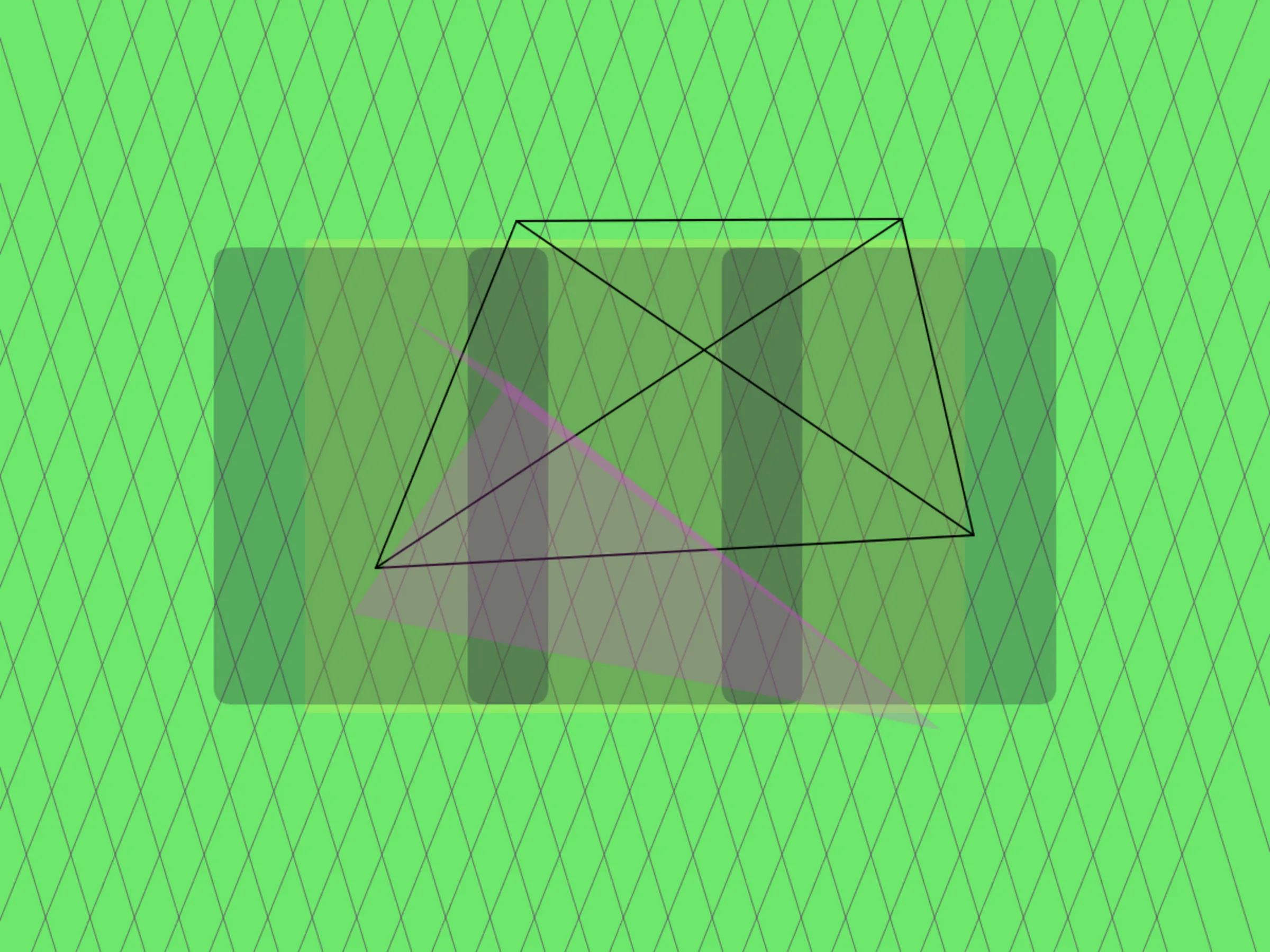 Genesis: Generative System. A block hash string is interpreted into a visual composition using a set of algorithmic rules. Compositions may contain grids, gradients, lines, shapes, and colors that harmonize with each other. Each mint is one of a kind and designed to stand-alone. Limited Edition.