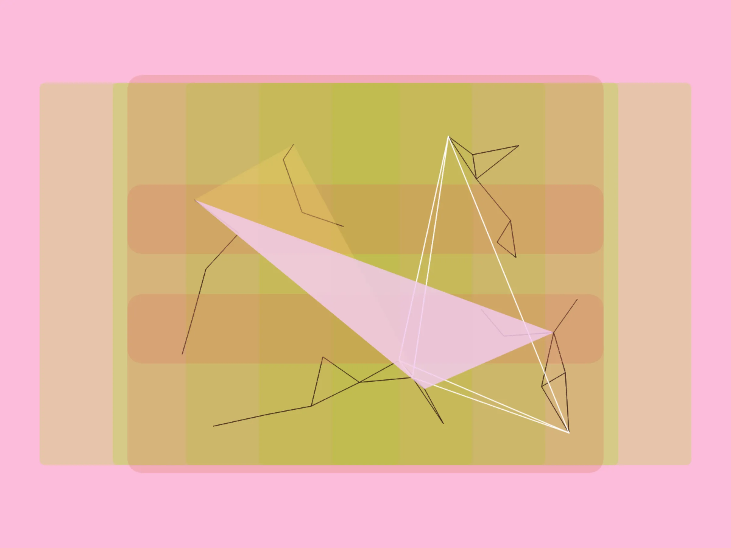 Genesis: Generative System. A block hash string is interpreted into a visual composition using a set of algorithmic rules. Compositions may contain grids, gradients, lines, shapes, and colors that harmonize with each other. Each mint is one of a kind and designed to stand-alone. Limited Edition.