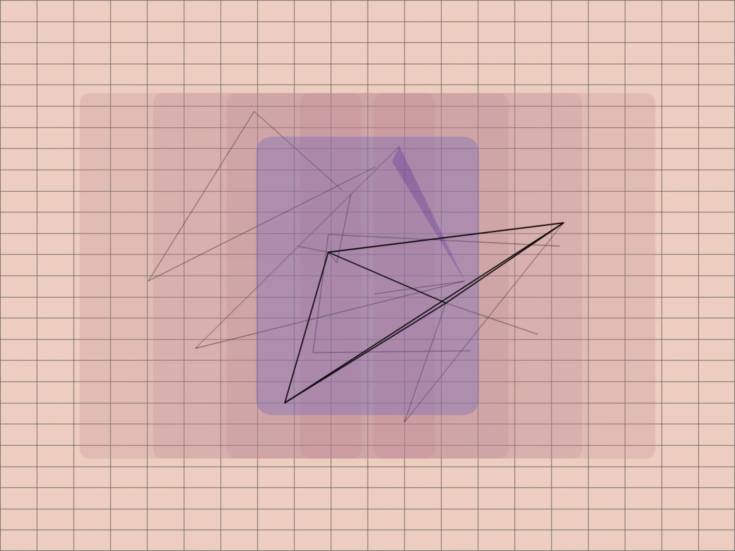 Genesis: Generative System. A block hash string is interpreted into a visual composition using a set of algorithmic rules. Compositions may contain grids, gradients, lines, shapes, and colors that harmonize with each other. Each mint is one of a kind and designed to stand-alone. Limited Edition.