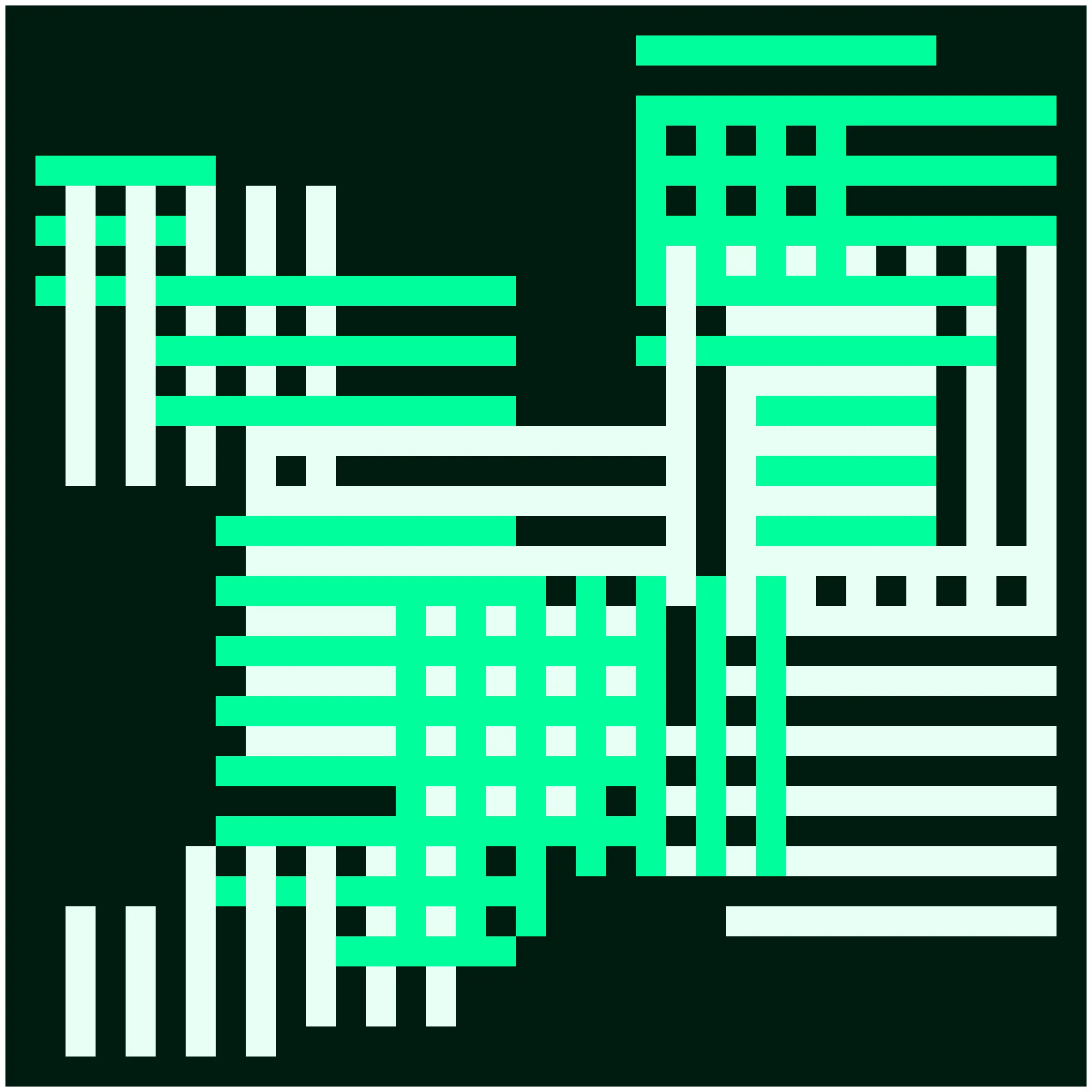 Each Construction Token is unique and contains a randomized seed that determines the composition of the artwork. This includes the number, orientation, and placement of rectangles, as well as the color selections. Most tokens are monochromatic, with occasional light or dark variants. In some cases, the script will produce a token using complementary colors.