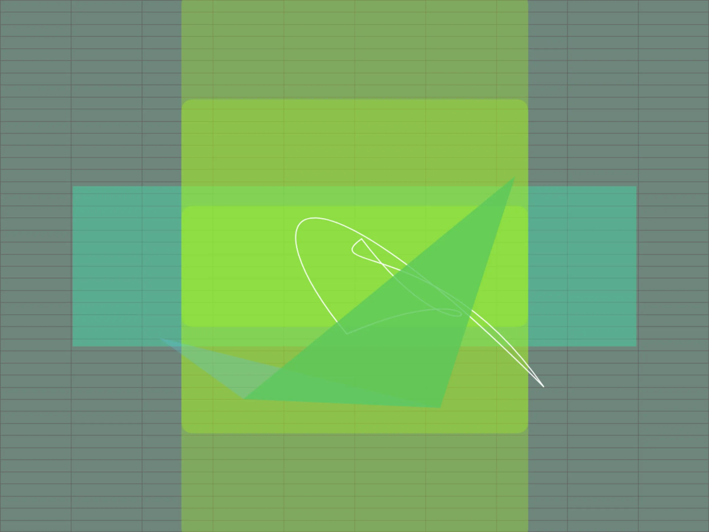 Genesis: Generative System. A block hash string is interpreted into a visual composition using a set of algorithmic rules. Compositions may contain grids, gradients, lines, shapes, and colors that harmonize with each other. Each mint is one of a kind and designed to stand-alone. Limited Edition.