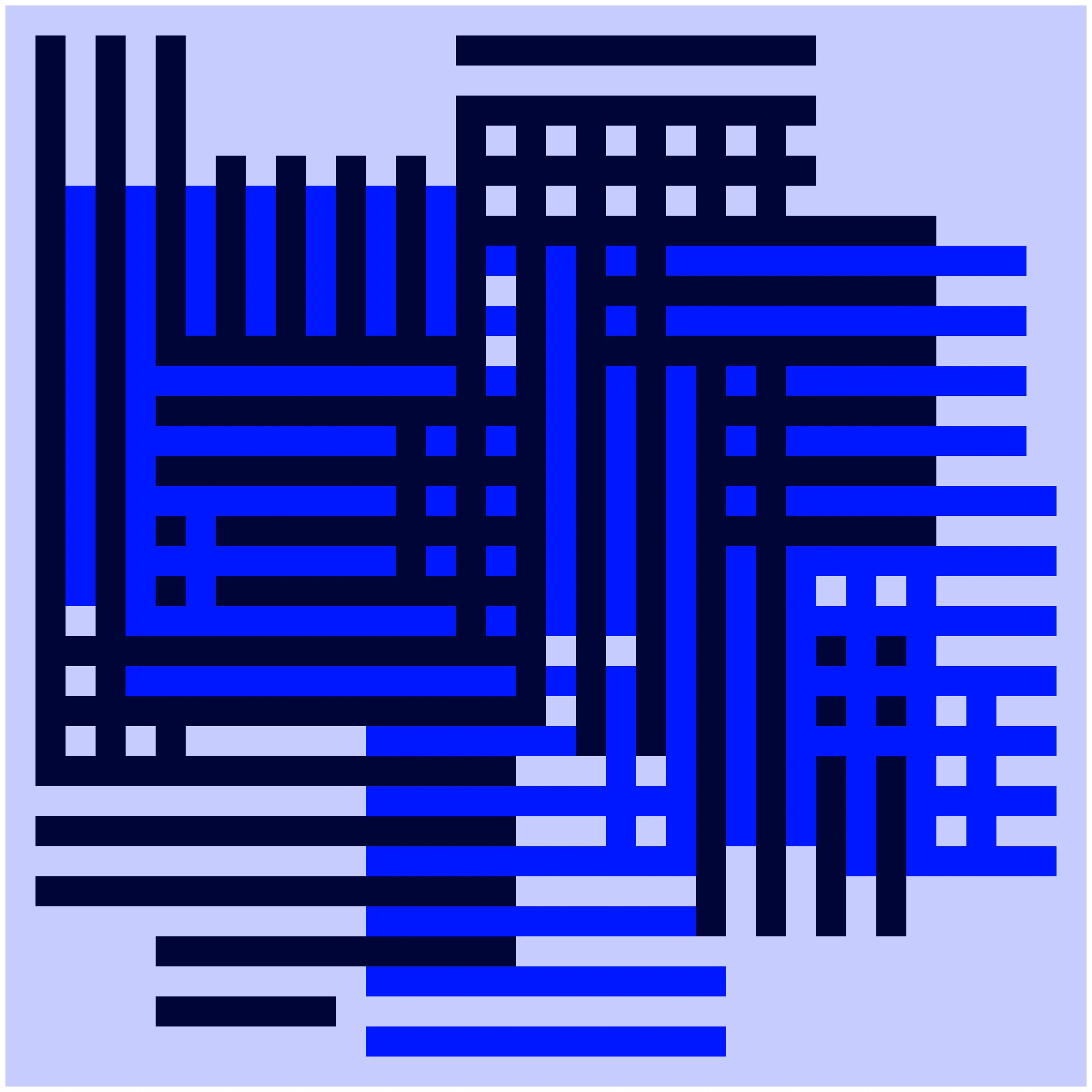 Each Construction Token is unique and contains a randomized seed that determines the composition of the artwork. This includes the number, orientation, and placement of rectangles, as well as the color selections. Most tokens are monochromatic, with occasional light or dark variants. In some cases, the script will produce a token using complementary colors.