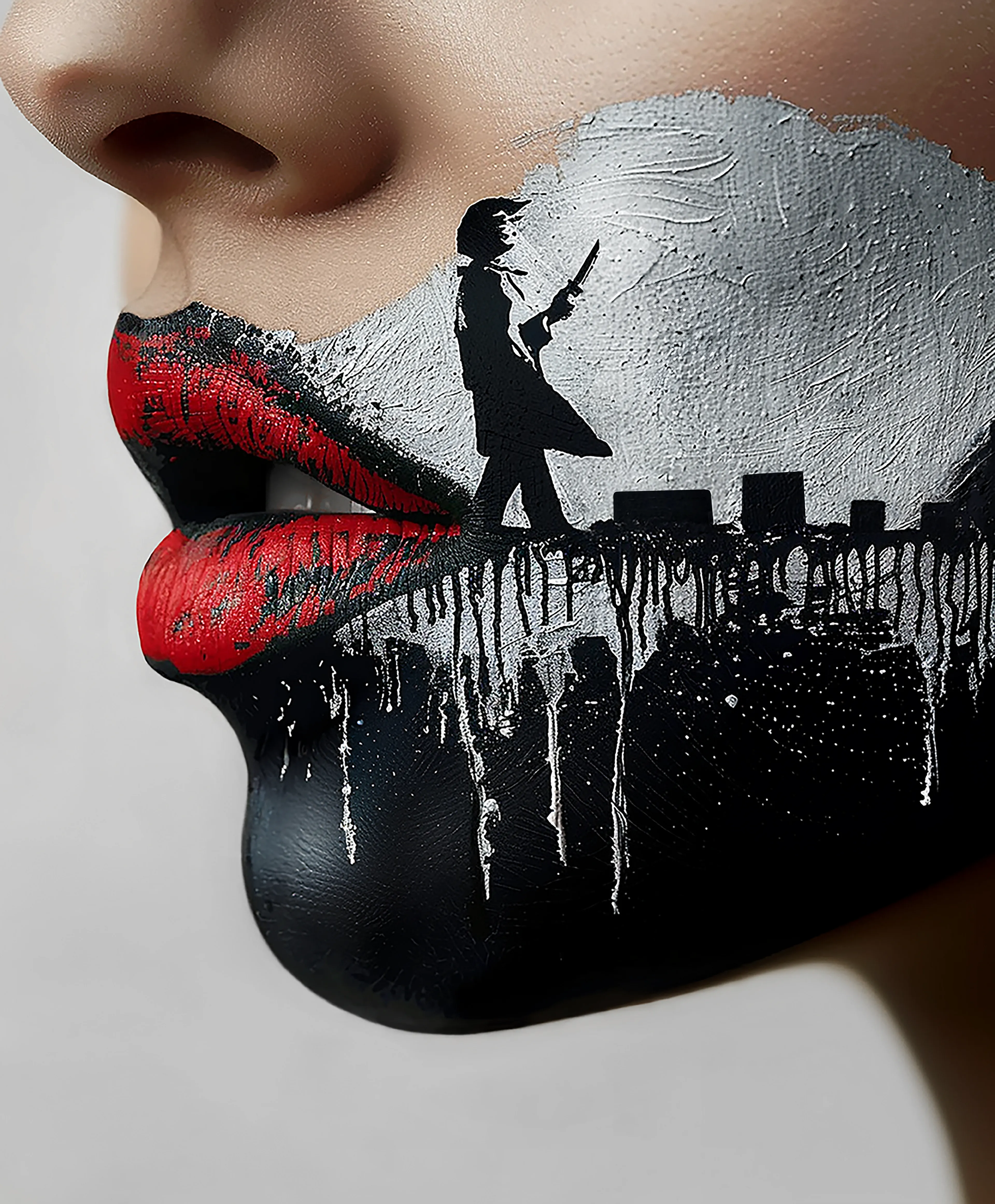 'Think outside the box, collapse the box, and take a fucking sharp knife to it.' -Banksy

Masters know to explore ideas that are creative and unusual. Rules and traditions do not limit them.

This piece is inspired by Banksy's box quote as a girl with a knife walks down a path of boxes set before her.

Banksy is a pseudonymous England-based street artist, political activist, and film director. Active since the 1990s, his satirical street art and subversive epigrams combine dark humour with graffiti executed in a distinctive stenciling technique. His works of political and social commentary have appeared on streets, walls, and bridges throughout the world.