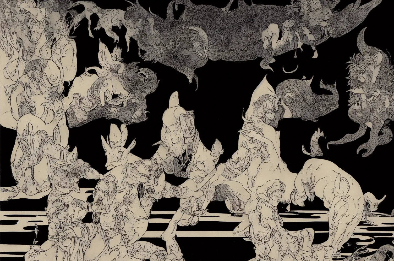 Algoritmo Divino by Ganbrood, 2023  
==================================  
  
  
*Abandon all hope, ye who enter here.* - Dante Alighieri, Inferno, Canto III.  
* * *  
  
This quote speaks to the idea of transformation, letting go of old ways of thinking and embracing a new perspective. The Divine Comedy is just an allegory to parallel the similarity of long-form synthetic image generation using neural networks, as an art and image creation evolution.  
  
New AI tools are transforming the creative process for artists, pushing the boundaries of what are possible and inspiring new forms of expression. ‘Algoritmo Divino’ is the first on-chain series by Ganbrood, generated in real-time during the mint. Three hundred thirty-three unique iterations will surprise and guide you through three realms of Inferno, Purgatorio & Paradiso. The rarity, and prompt are encrypted on-chain, giving the collector a unique opportunity to collect the artwork's 'secret ingredient', holding the core 'prompt', which is encrypted and is eternally saved on the blockchain.  
  
In Dante's Divine Comedy, the transformation of souls as they journey through the afterlife is a central theme. The characters' experiences and behaviours lead to their conversion towards greater virtue and understanding or deeper learning and suffering.  
Similarly, long-form synthetic image generation using diffusion neural networks, generates images that progress and evolve. The process involves repeatedly applying a diffusion process to an initial image, resulting in a series of intermediate images gradually evolving towards a final, synthesized image. Each image represents a different stage in the generation process, and the final image depicts the journey's culmination.  
  
Divine Comedy's idea of journey and progression is a powerful metaphor in 'Algoritmo Divino' by Ganbrood, which represent many levels of alteration: working with prompt to image generation to personal growth and development. His own transformation as an artist from photography to synthetic images, accepting the new realm of AI and new tools as a creative process, all reflect in ‘Algoritmo Divino’.  
  
Ganbrood challenges himself with the long-form generation, which contradicts his standard process. The irreversibility of the results leaves little or no control over the output from the black box. Nevertheless, his signature themes of animals and gods are present in every 333 iterations, symbolizing humanity's desire to become godlike.  
* * *  
  
333 unique live-generated iterations of 'Algoritmo Divino' drop on 18th April at 7 pm CET. For the first time, the collector collects AI artwork in real-time, with the encrypted prompt, and rarities the artist uniquely integrates."  
